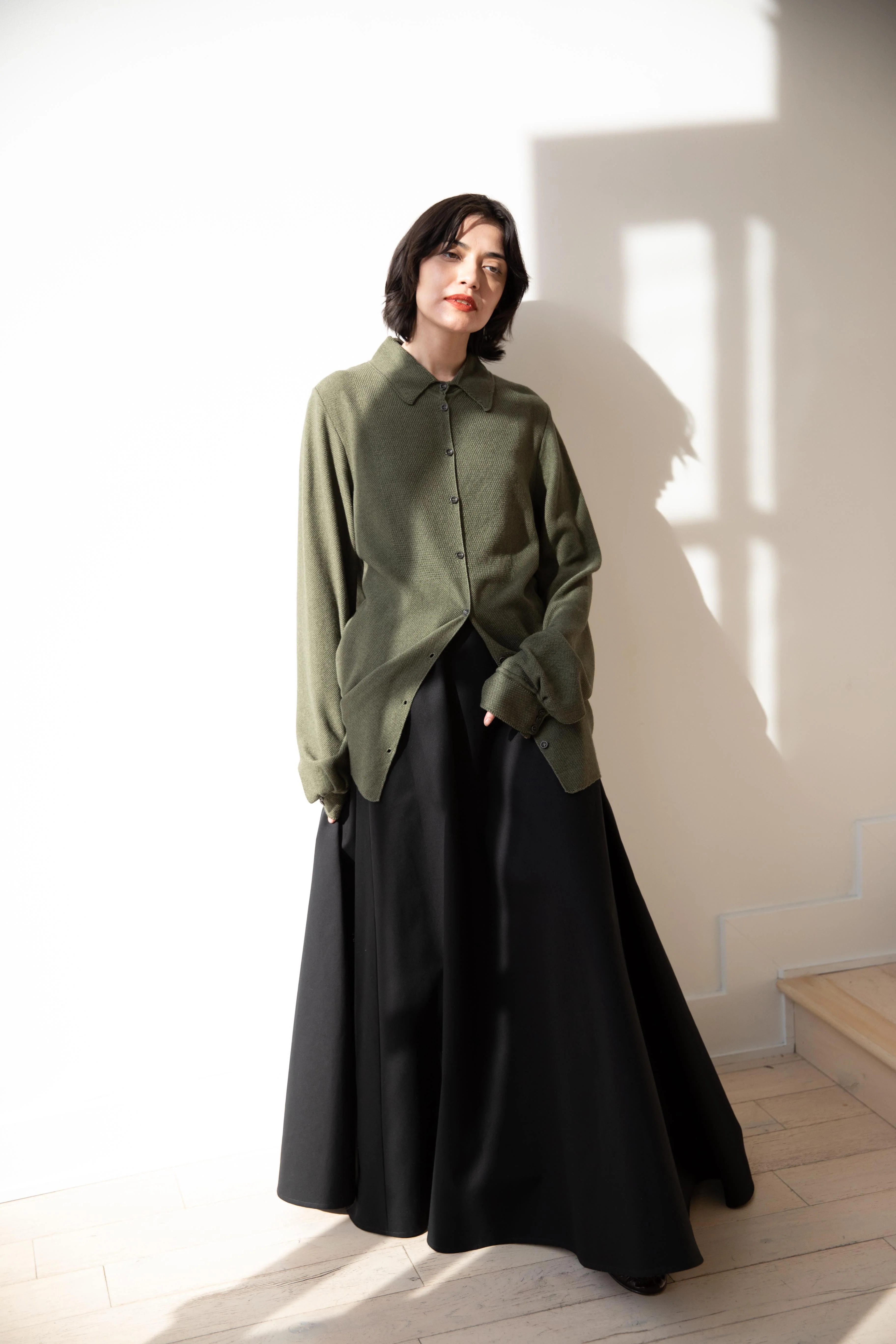 Grey's | Bib Shirt in Sage - Image 29
