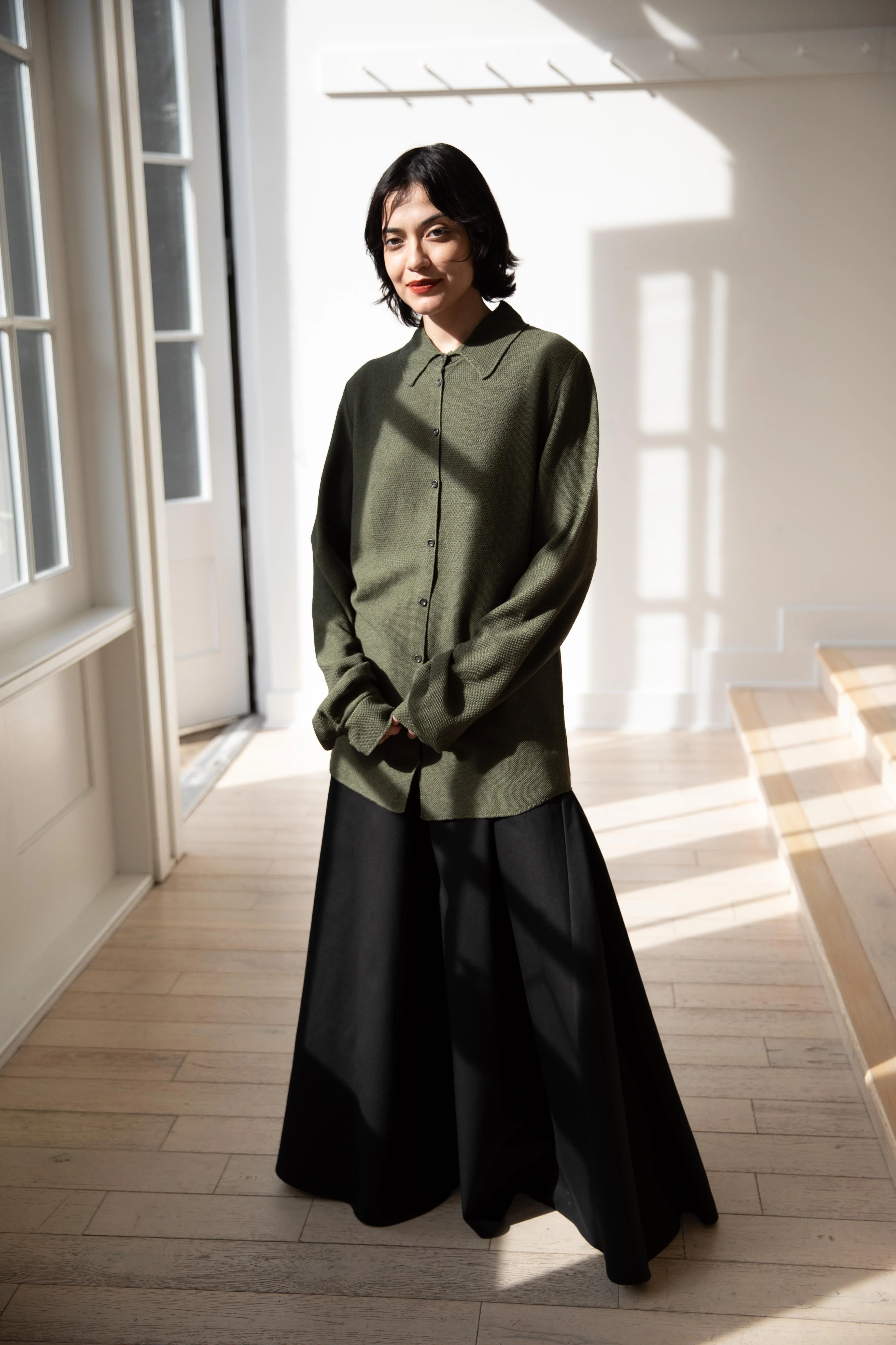 Grey's | Bib Shirt in Sage - Image 7