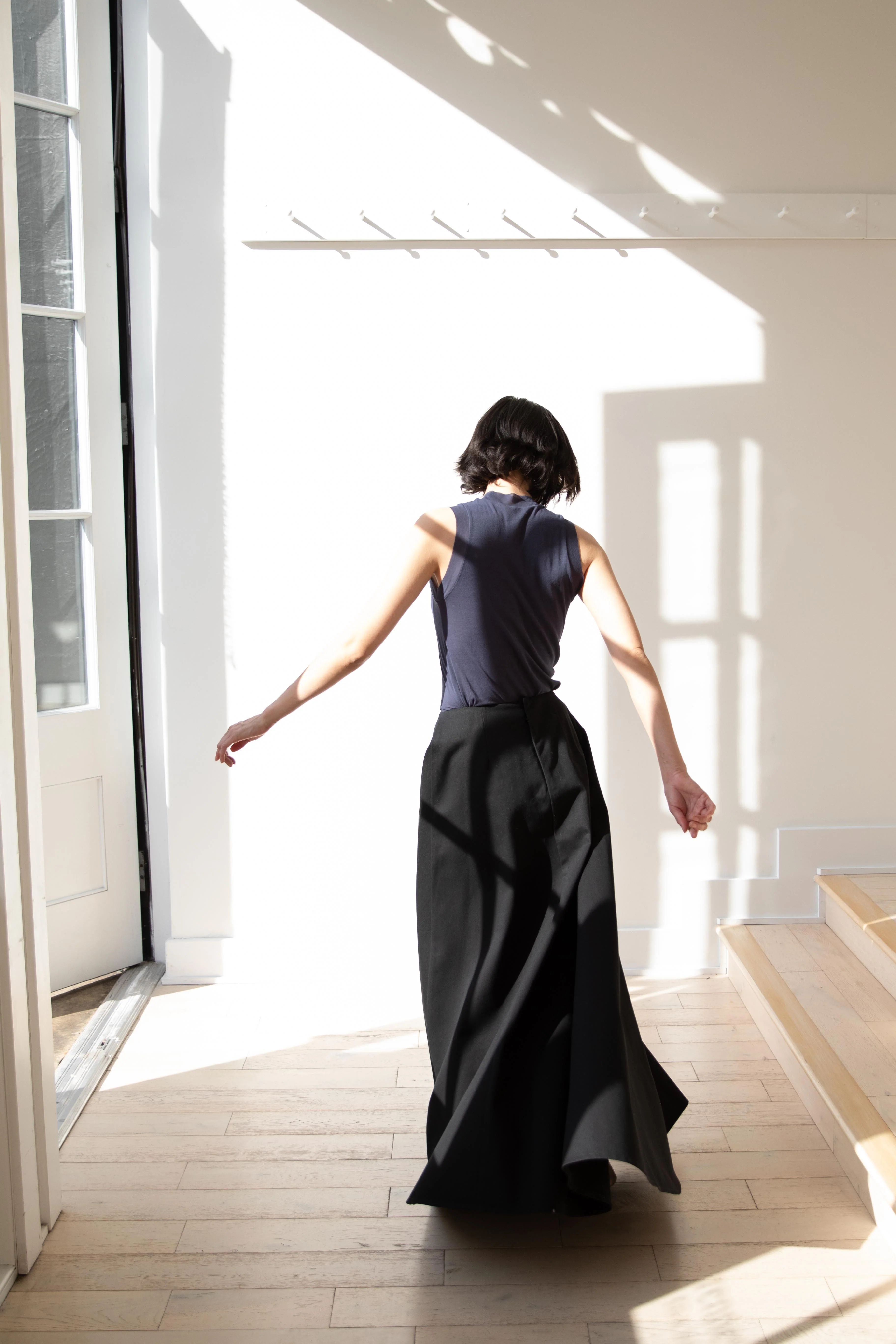 Grey's | Cotton Canvas Evening Skirt in Black - Image 22