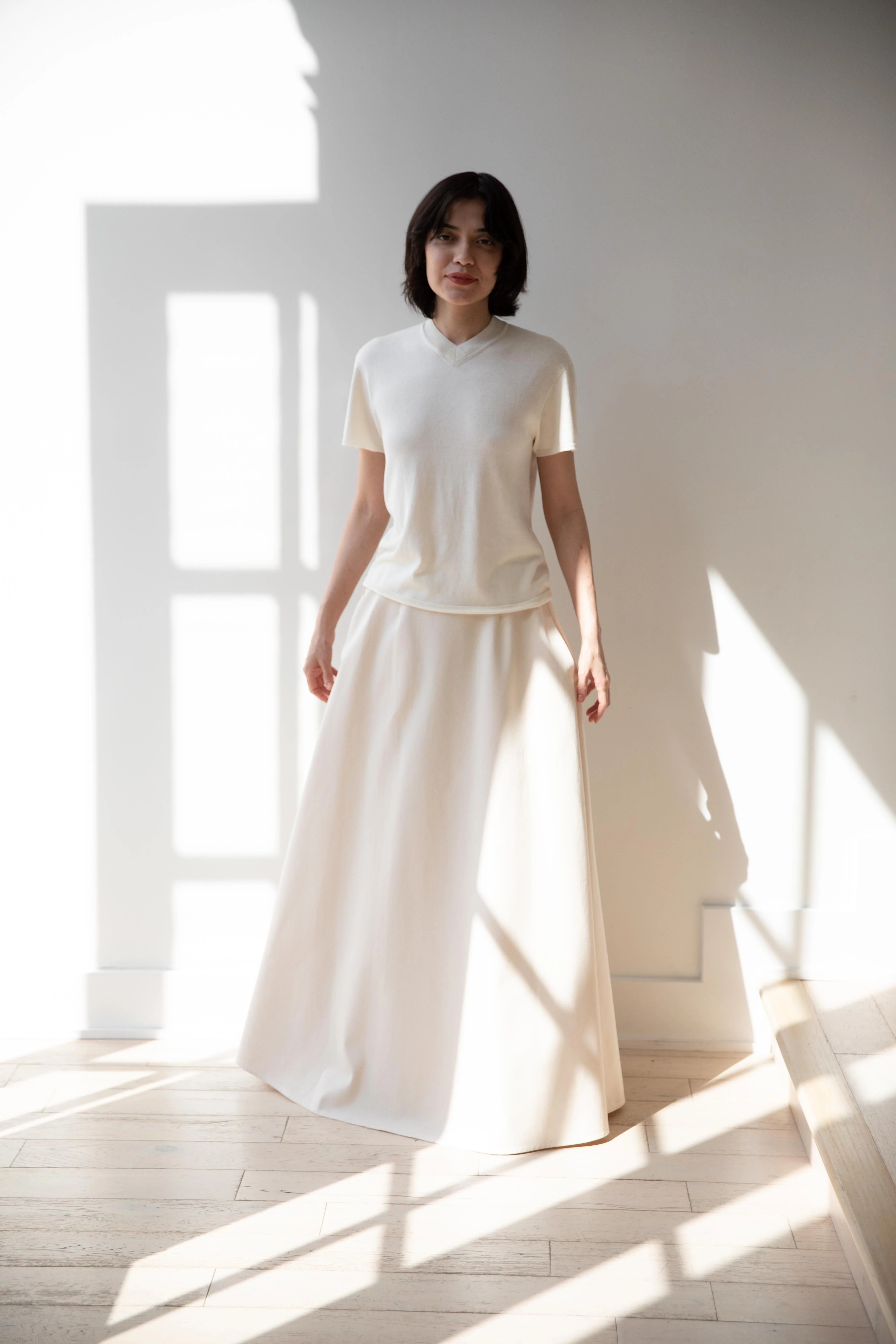 Grey's | Cotton Canvas Evening Skirt in Natural - Image 29