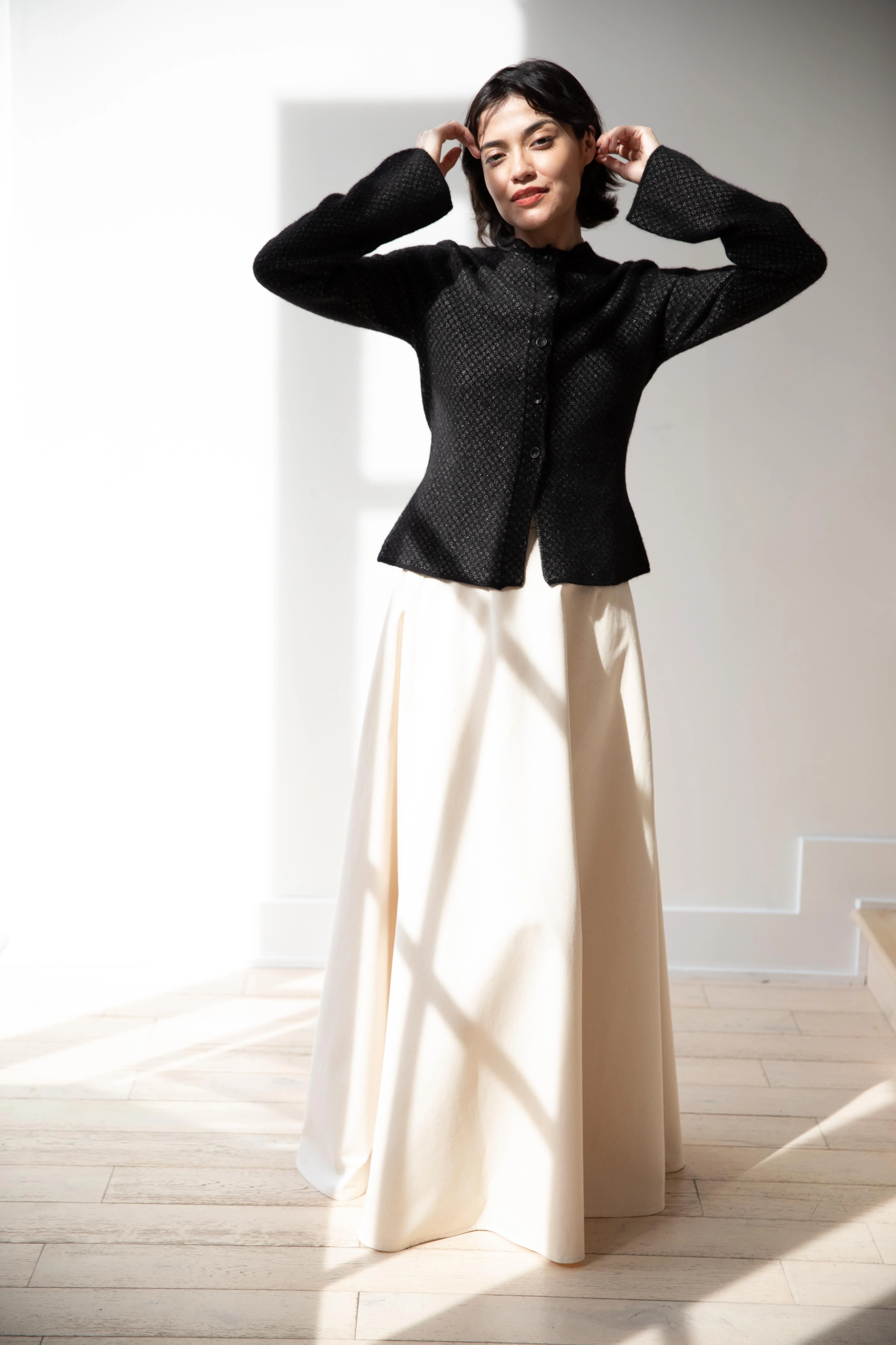 Grey's | Fitted Pointelle Jacket in Black - Image 20