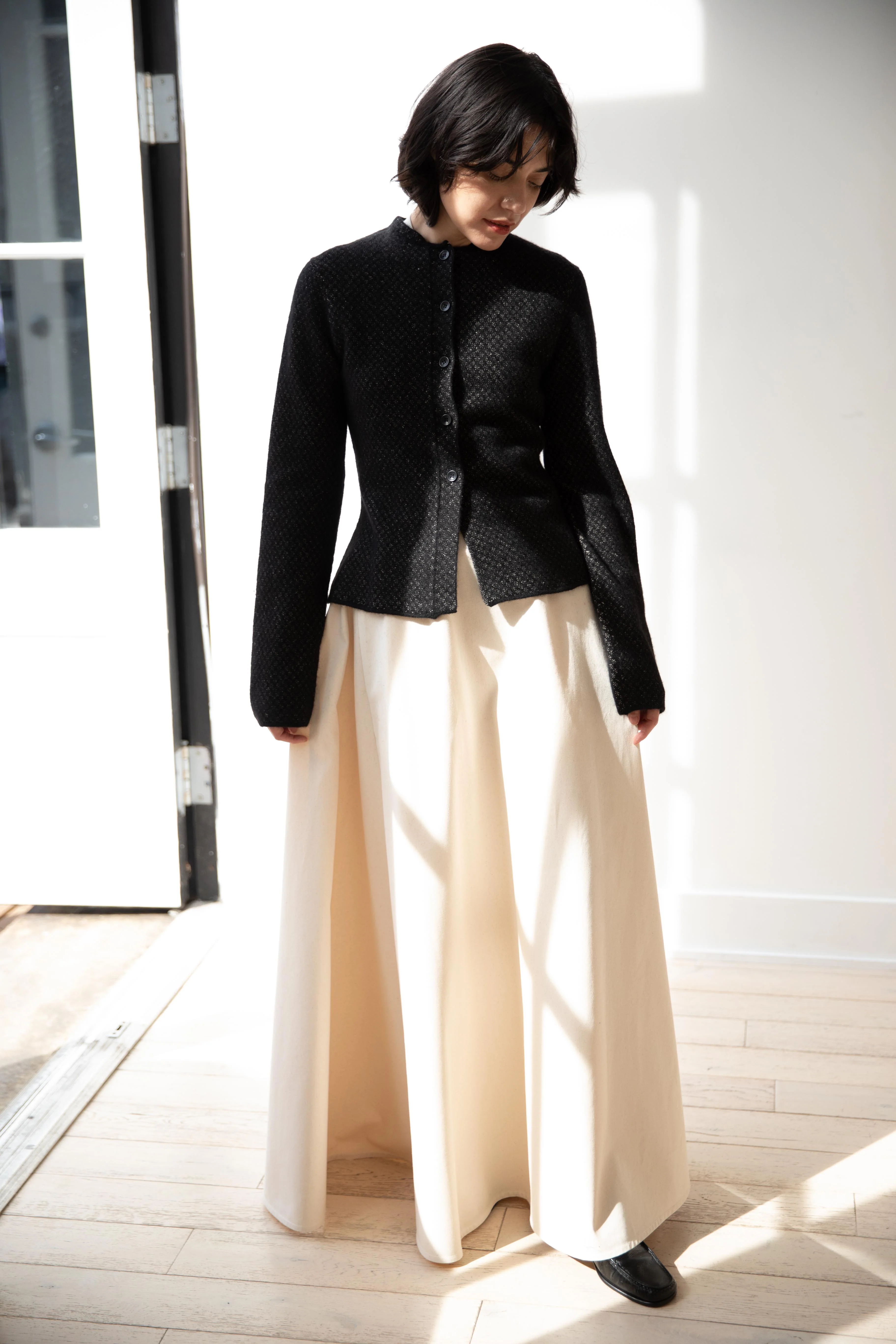 Grey's | Fitted Pointelle Jacket in Black - Image 37