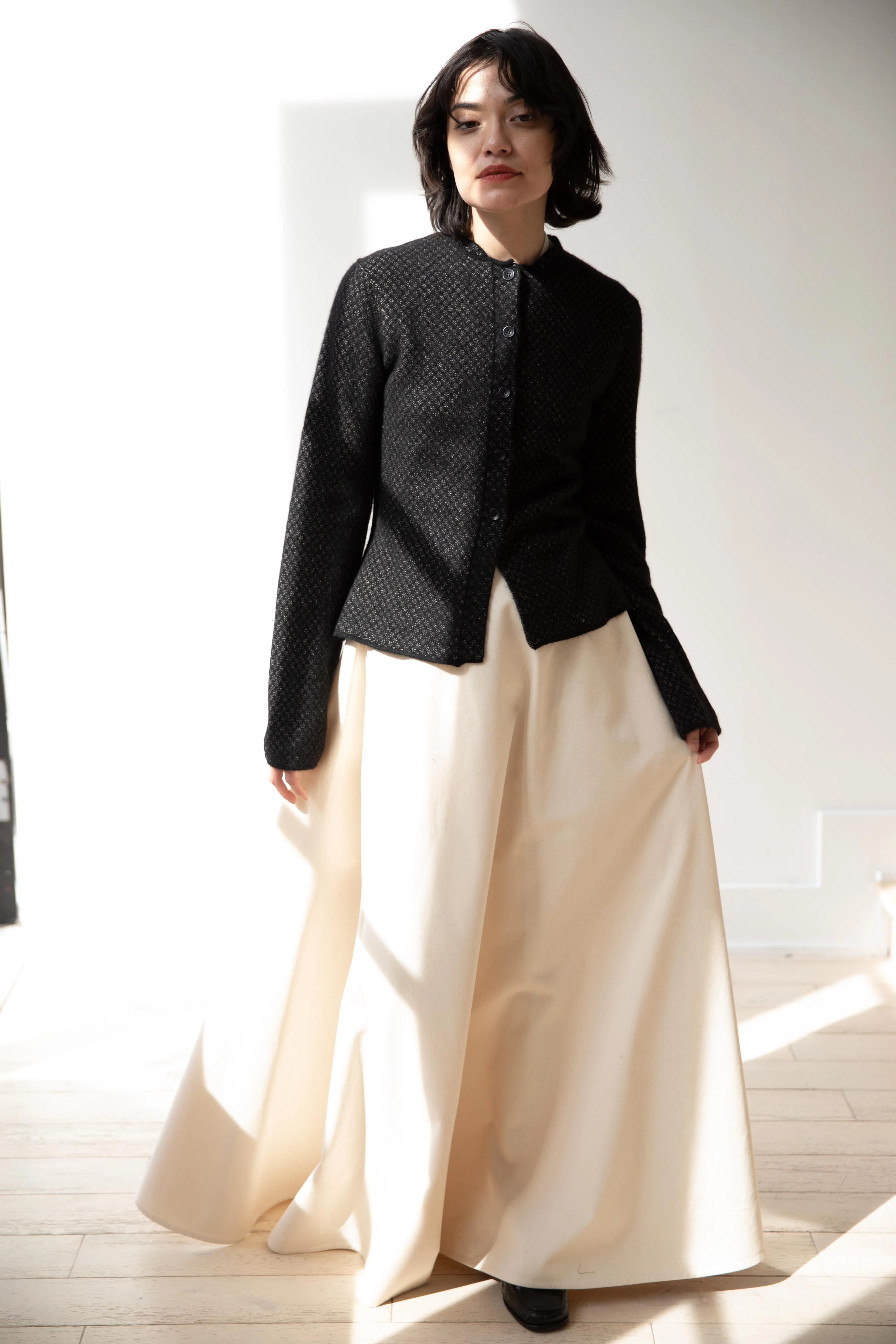 Grey's | Fitted Pointelle Jacket in Black - Image 38