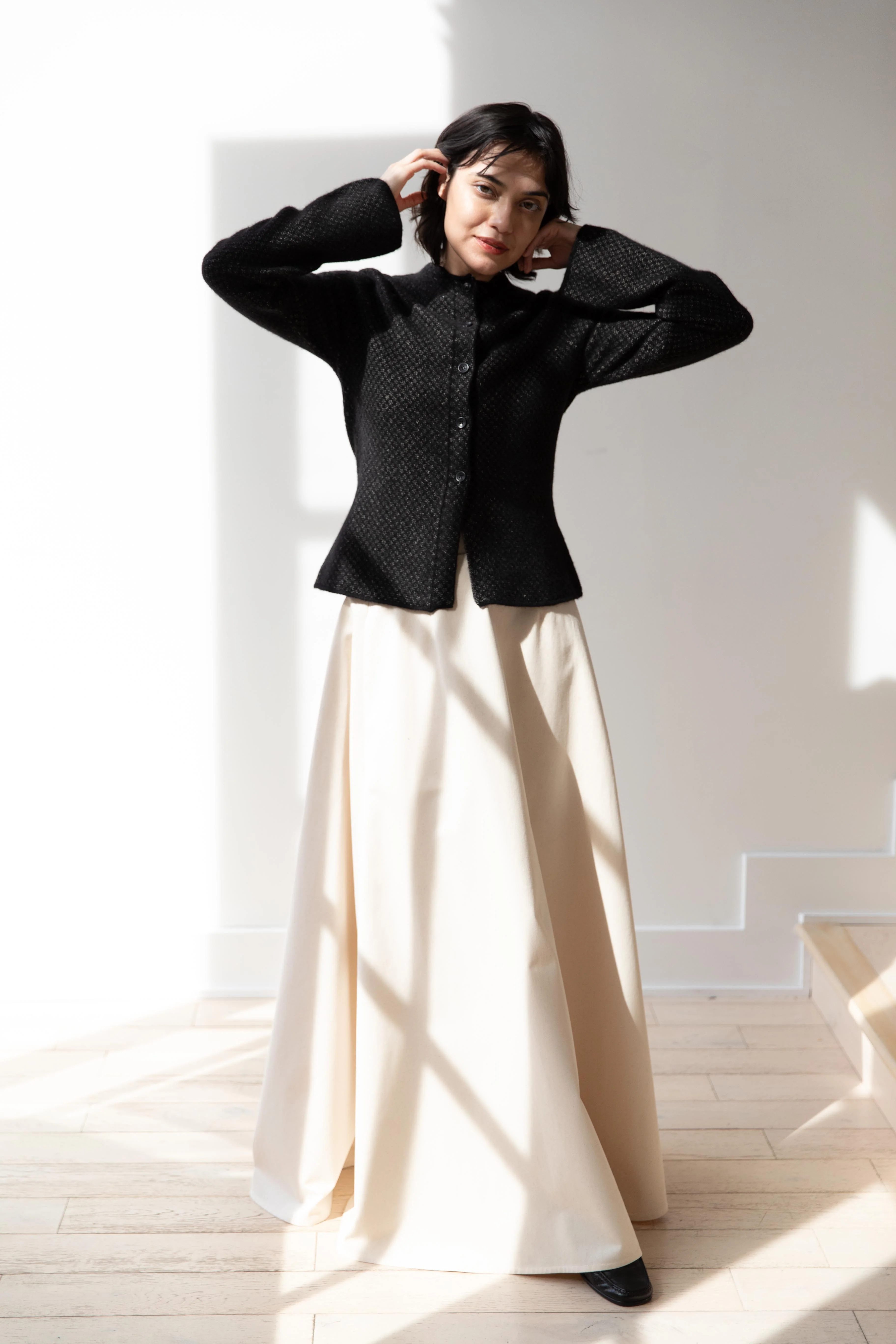 Grey's | Fitted Pointelle Jacket in Black - Image 39