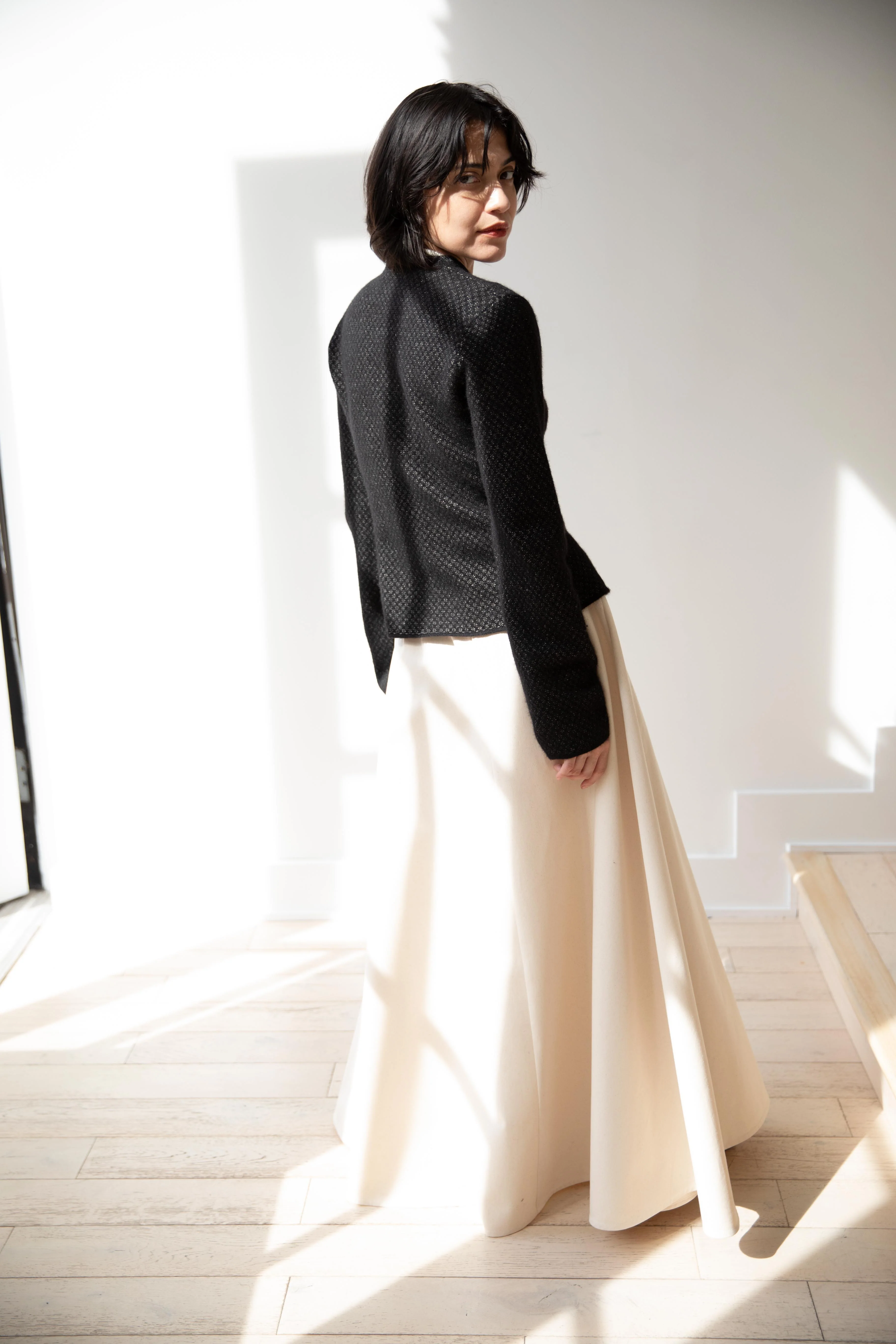 Grey's | Fitted Pointelle Jacket in Black - Image 43