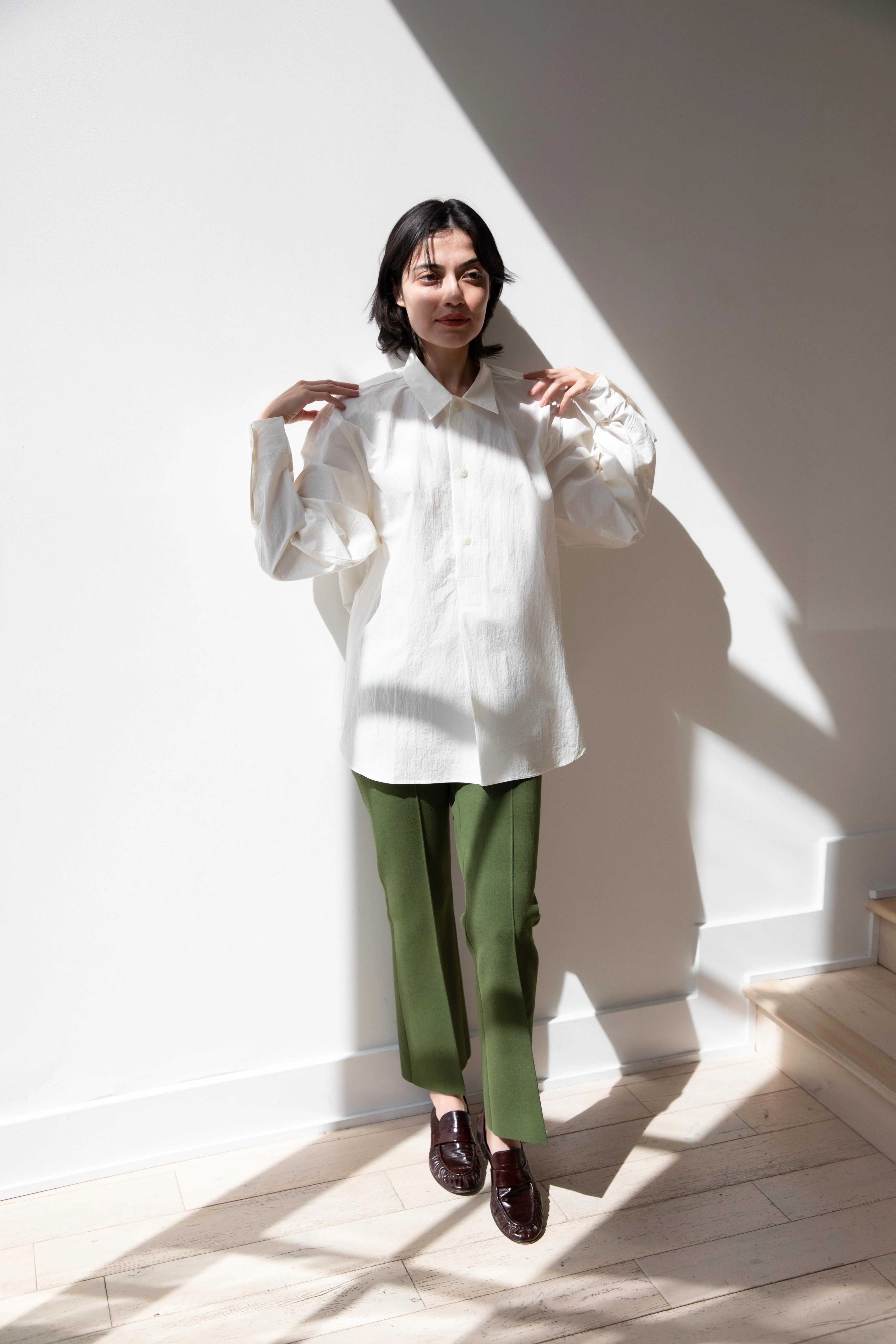 High Sport | Tonal Stripe Kick Pants in Avocado - Image 20