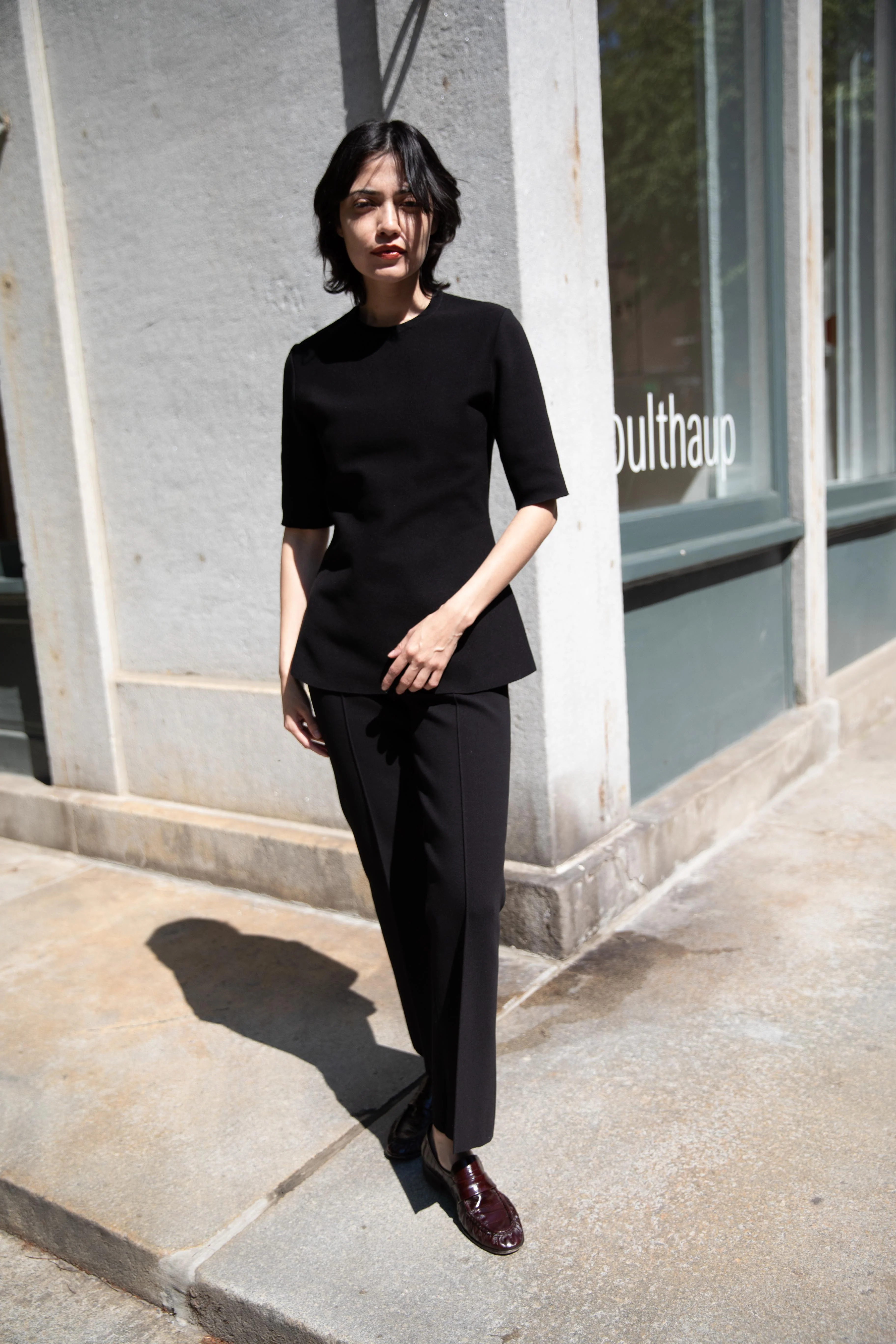 High Sport | Tonal Stripe Kick Pants in Black - Image 17