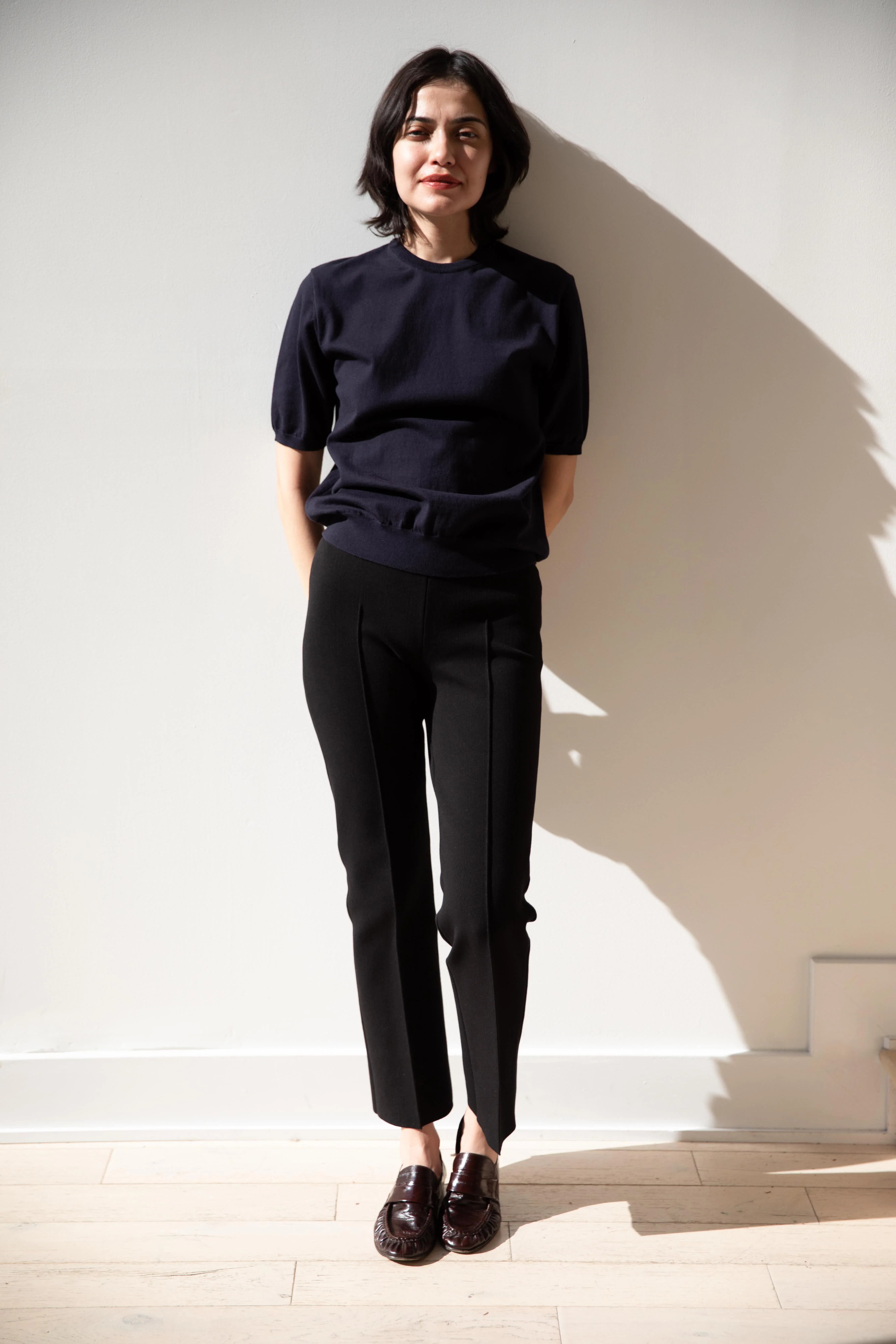 High Sport | Tonal Stripe Louis Pants in Black - Image 7