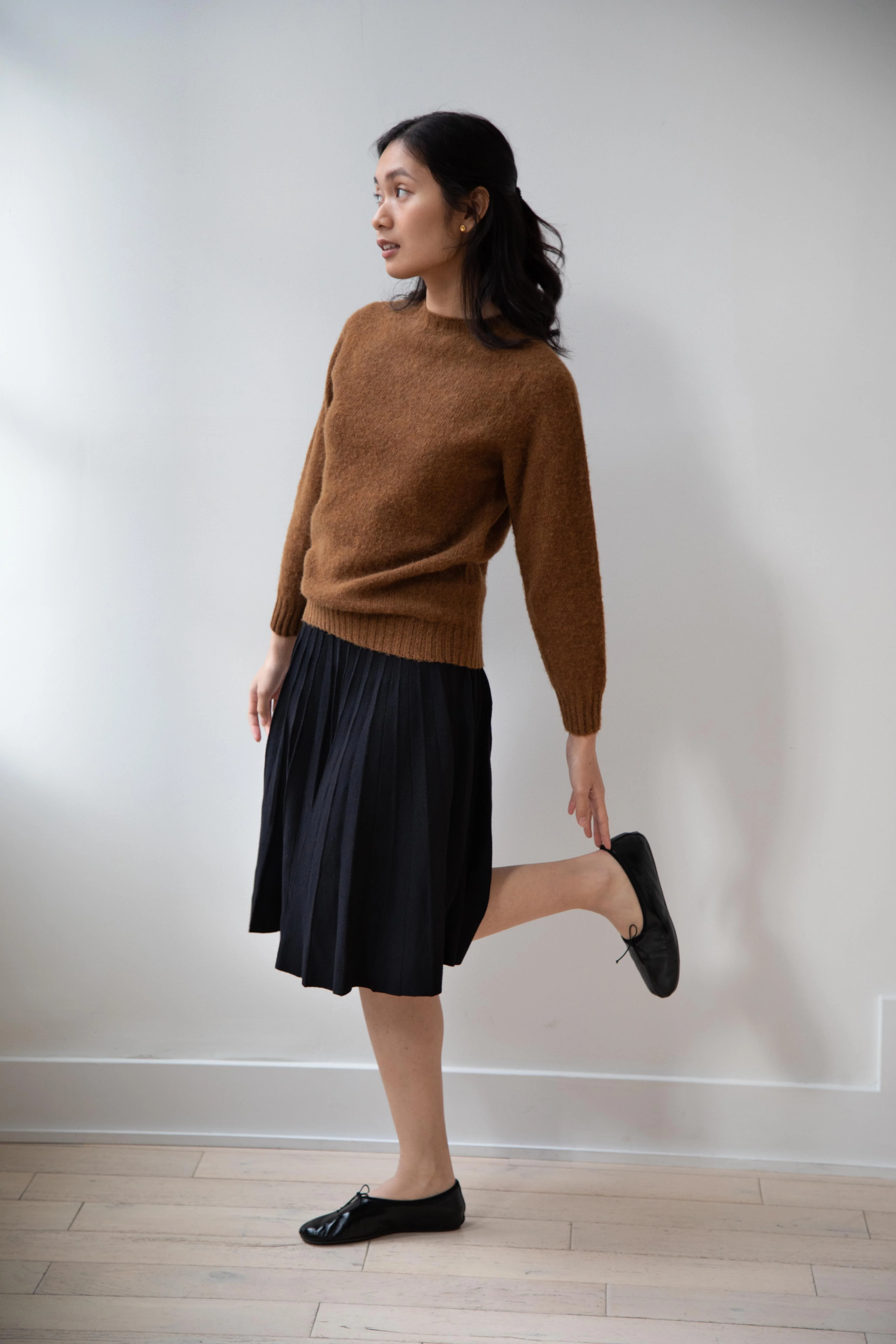 John Tulloch | Crew Neck Sweater in Walnut - Image 11