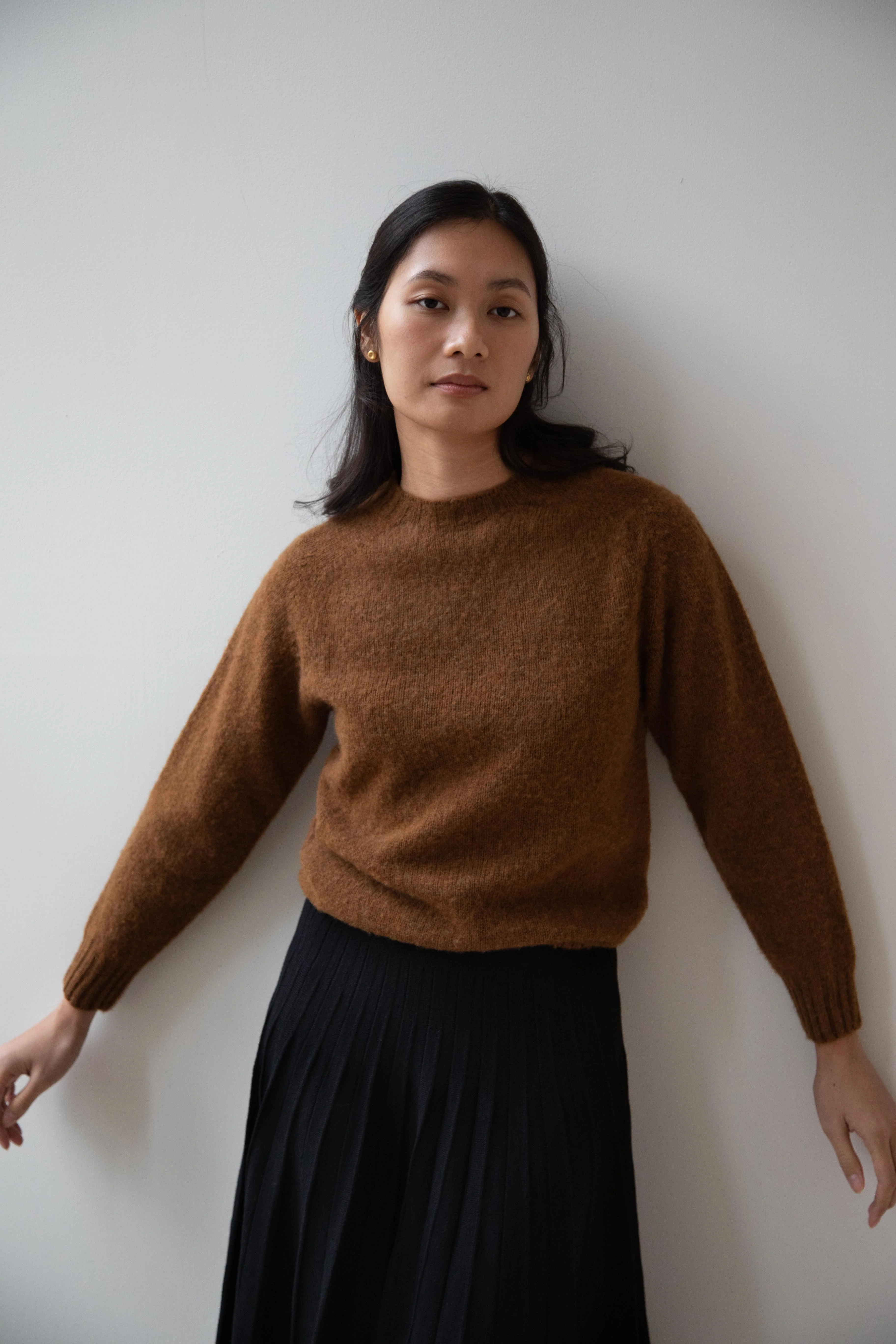 John Tulloch | Crew Neck Sweater in Walnut - Image 14
