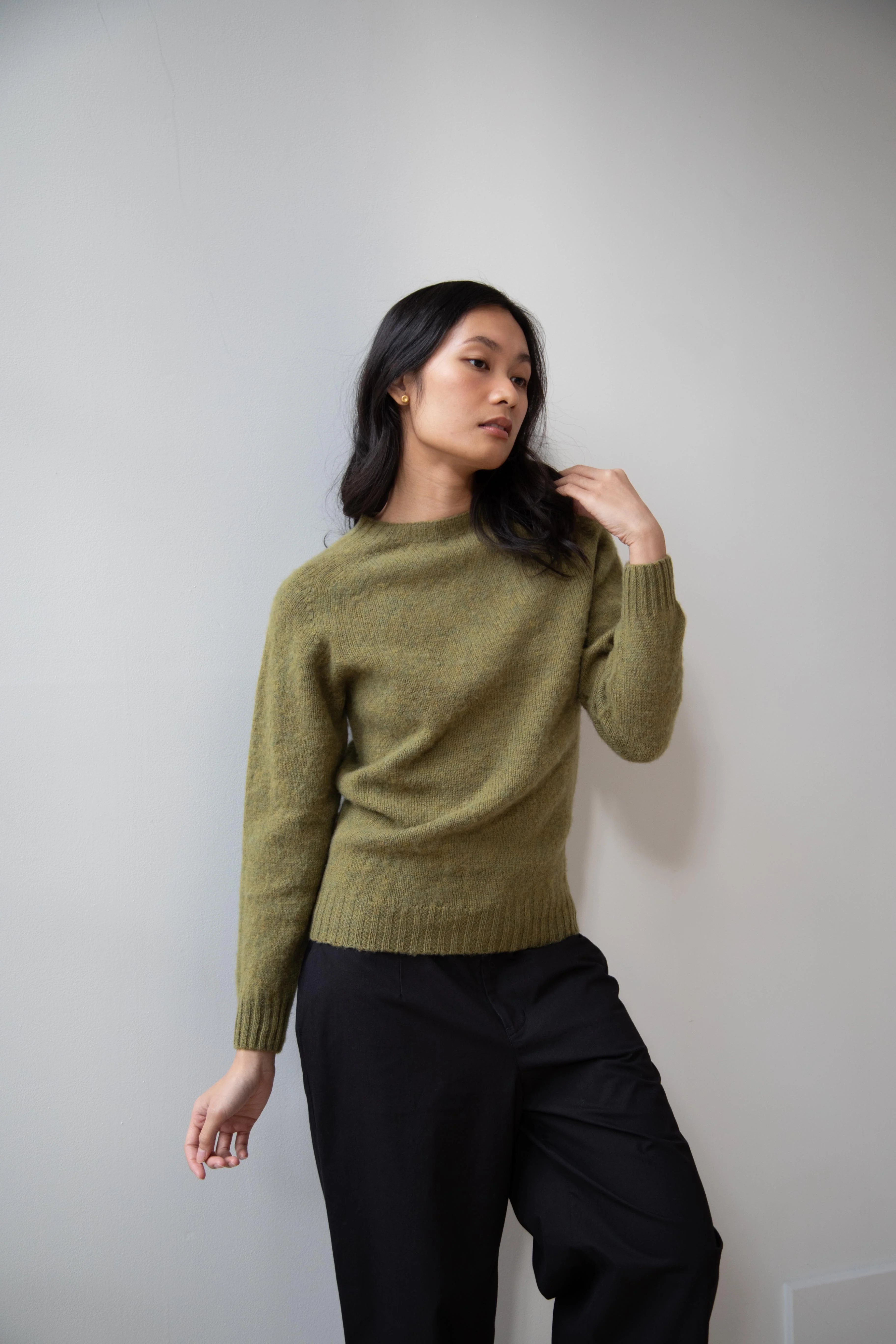 John Tulloch | Seam Free Crew Neck Saddle Shoulder in Yellow Green - Image 15