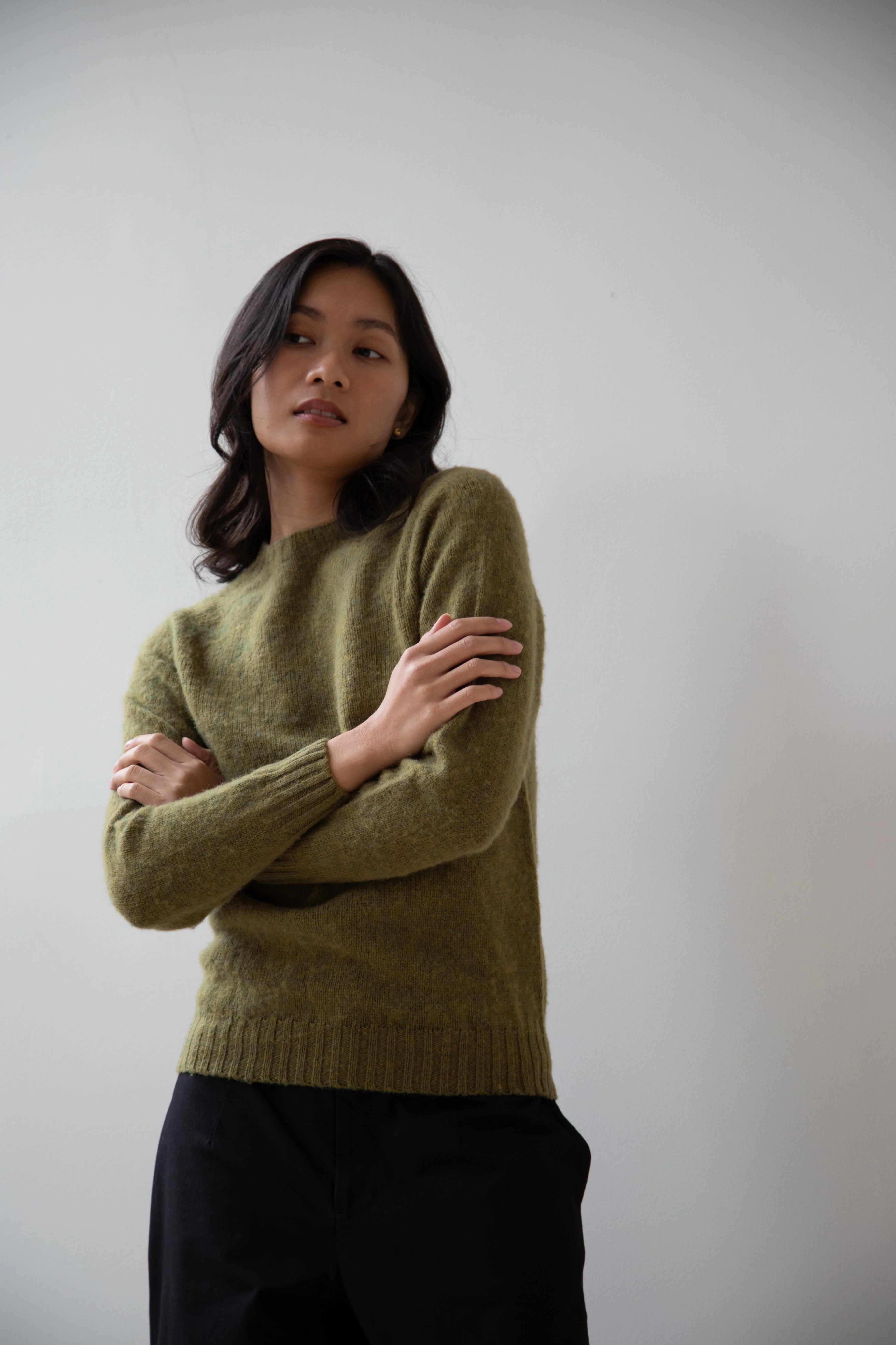 John Tulloch | Seam Free Crew Neck Saddle Shoulder in Yellow Green - Image 22