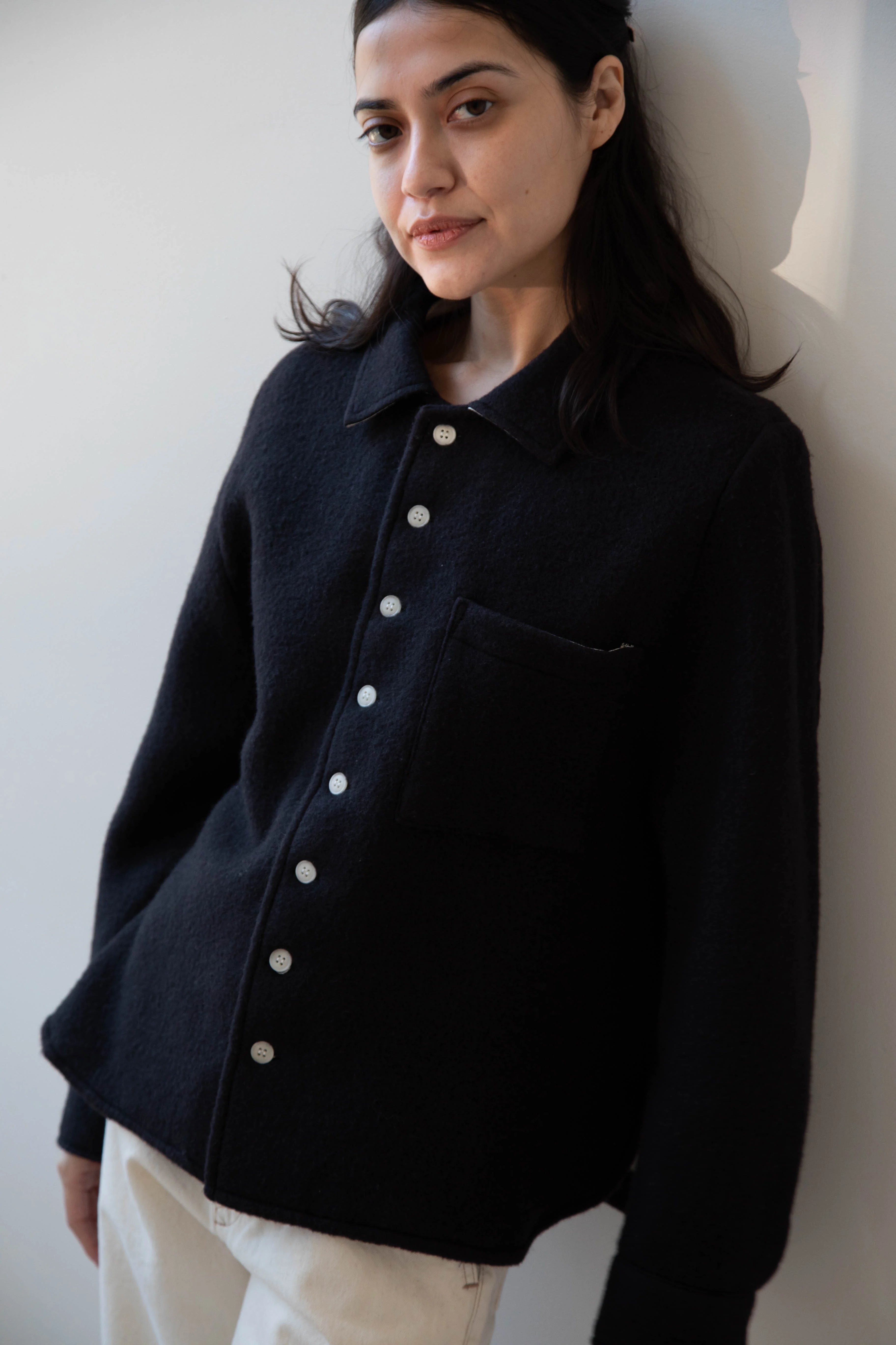 Laboratory | Wool Shirt in Black - Image 11