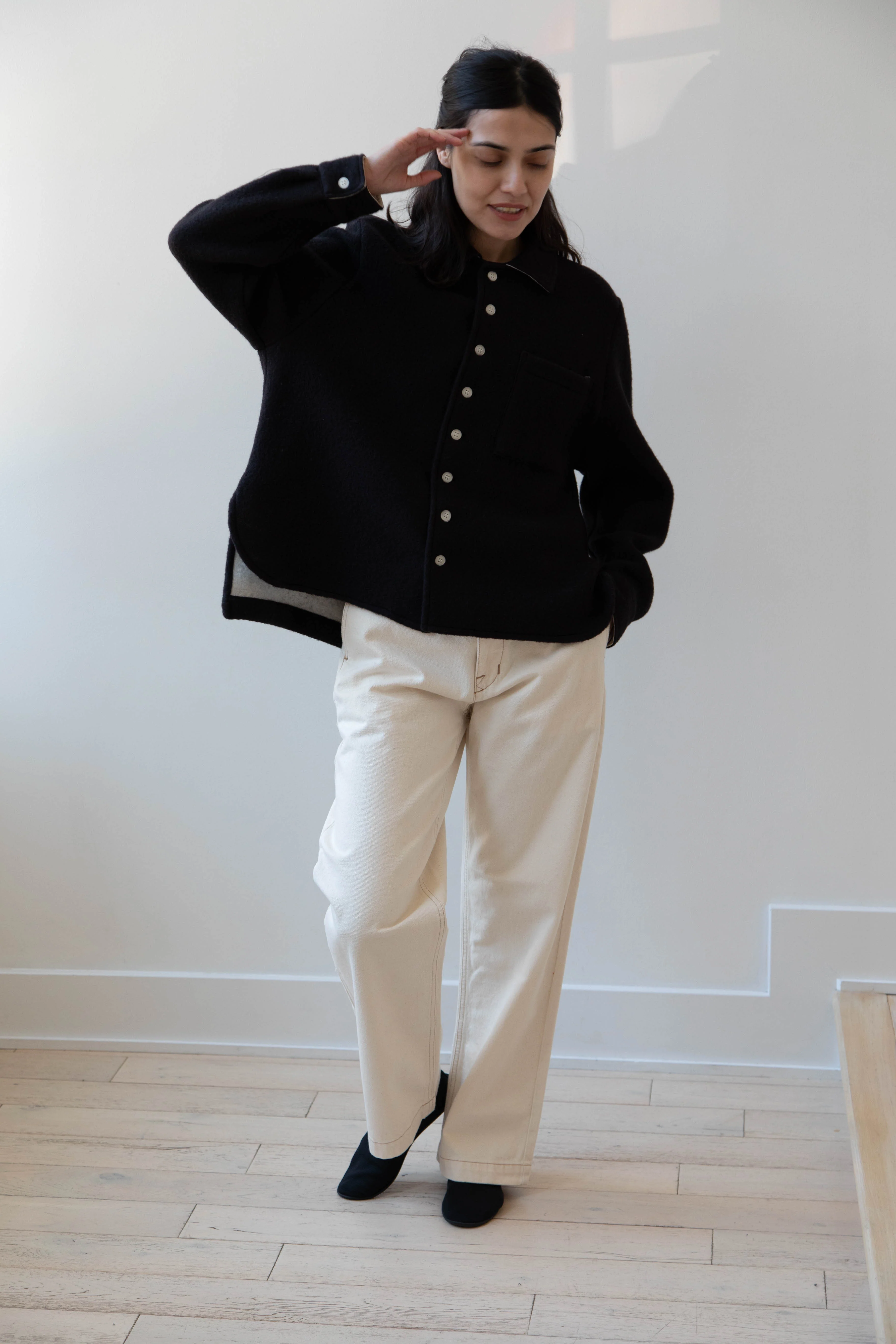 Laboratory | Wool Shirt in Black - Image 17