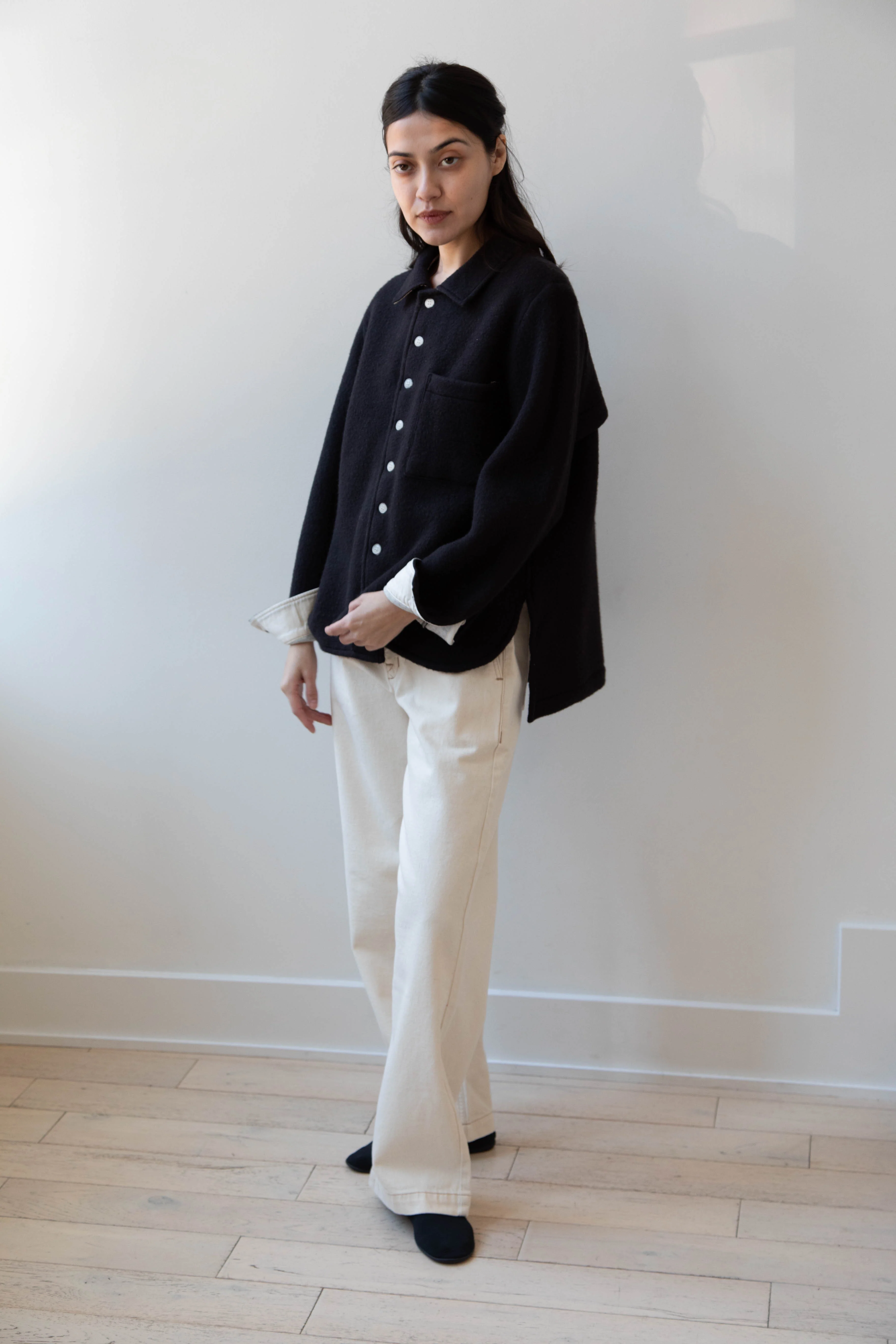 Laboratory | Wool Shirt in Black - Image 24