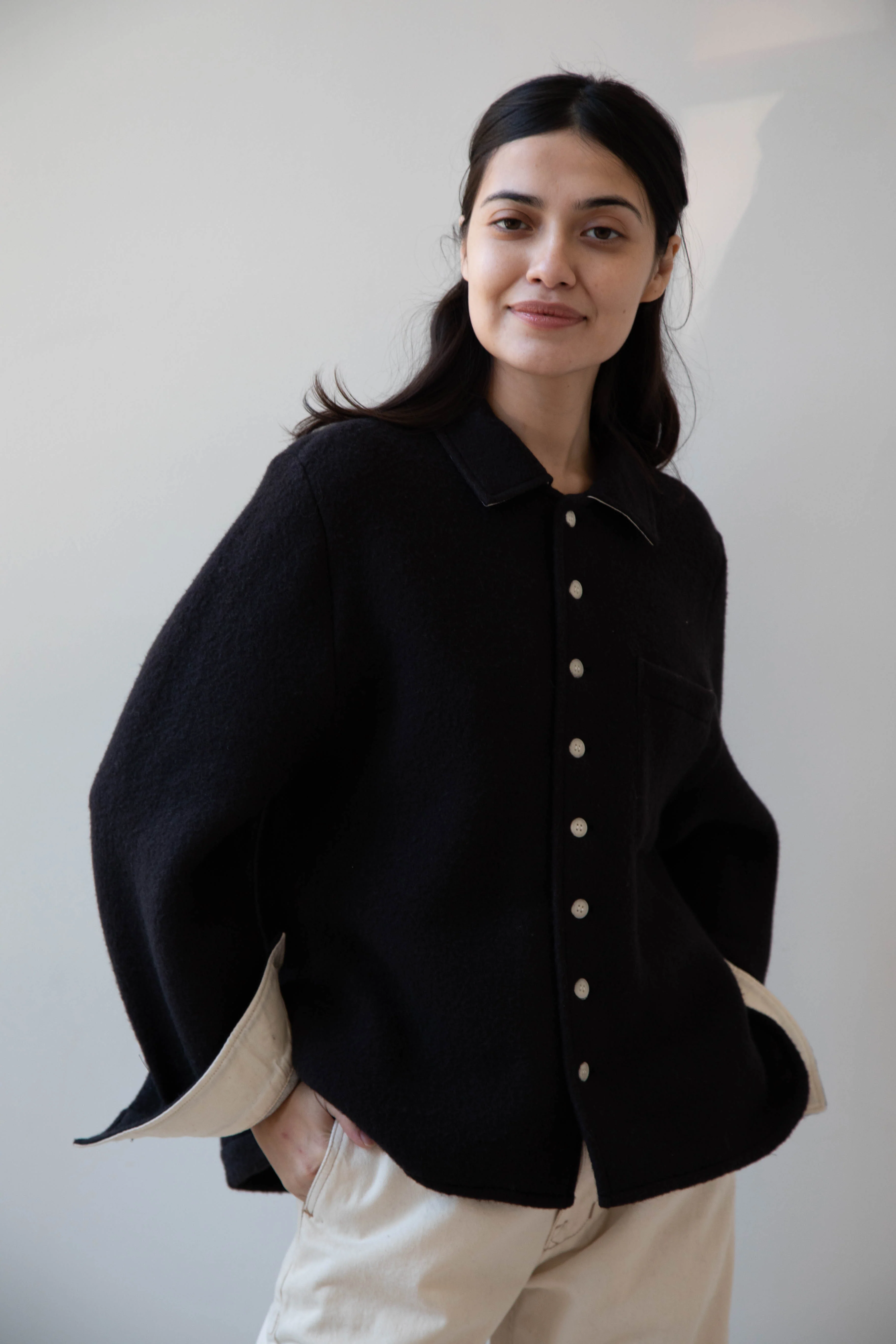Laboratory | Wool Shirt in Black - Image 25