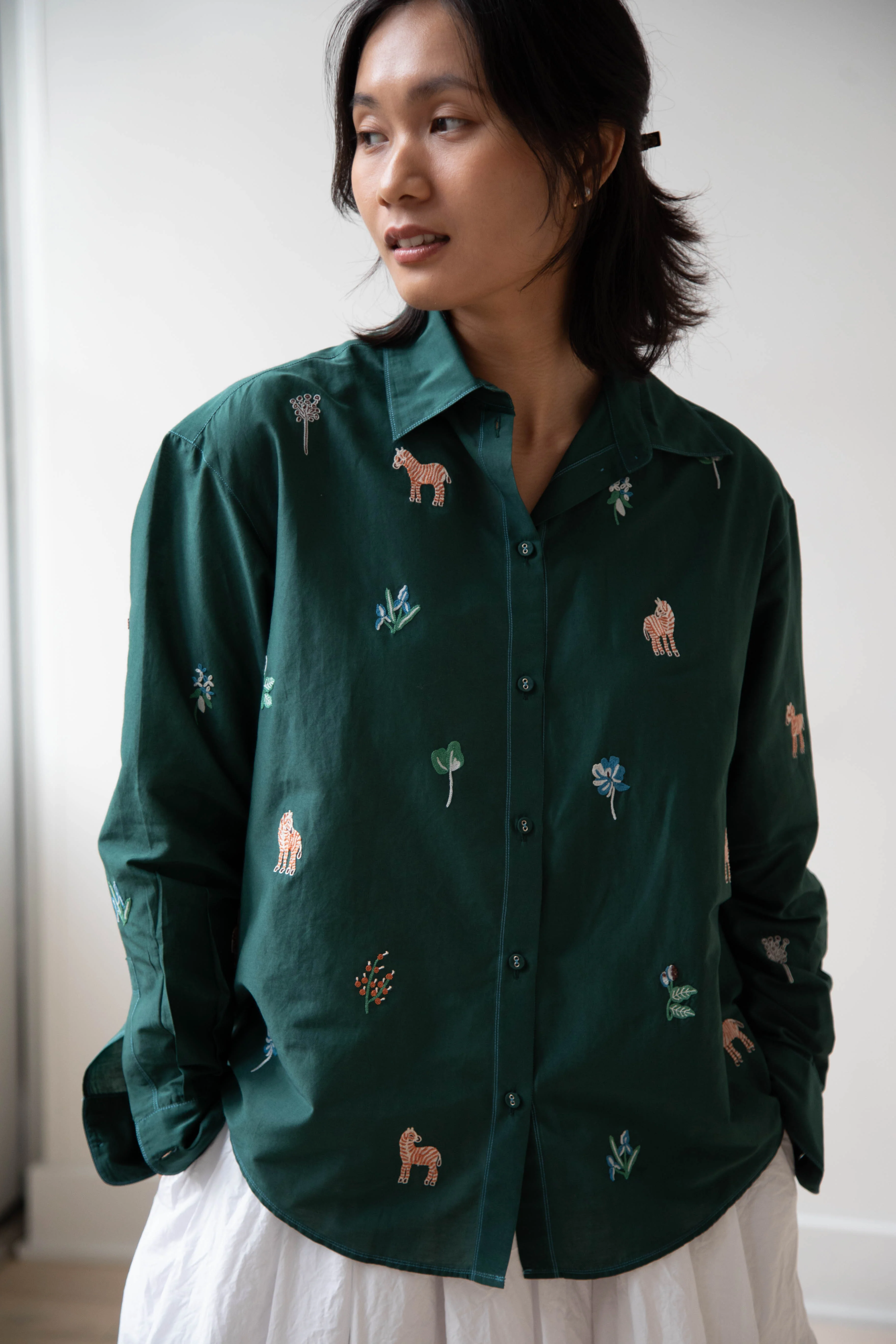 Laïte | Camphor Shirt in Zebra Garden - Image 8