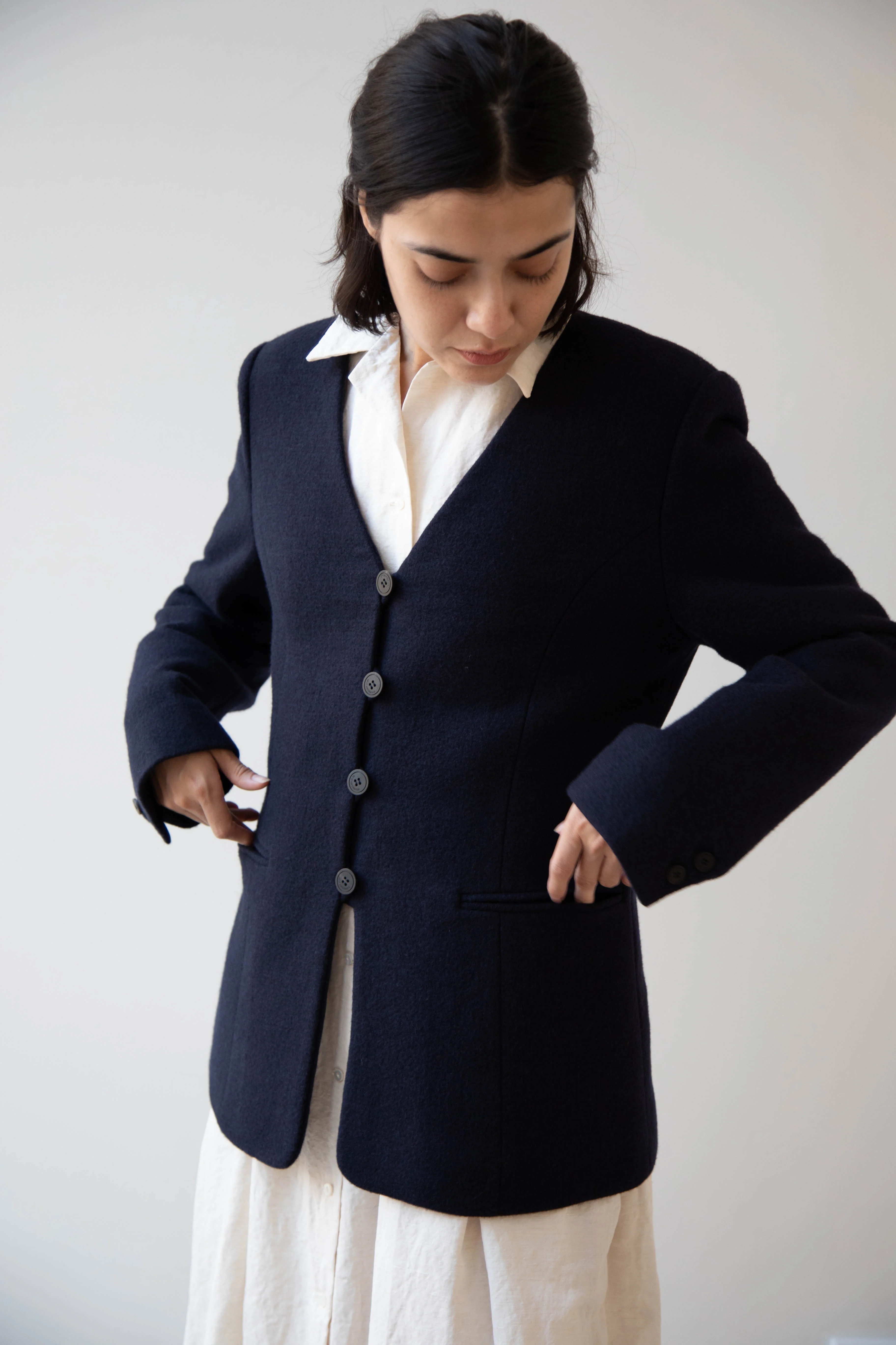 Le 17 Septembre | Formal Jacket in Navy Wool - Image 29