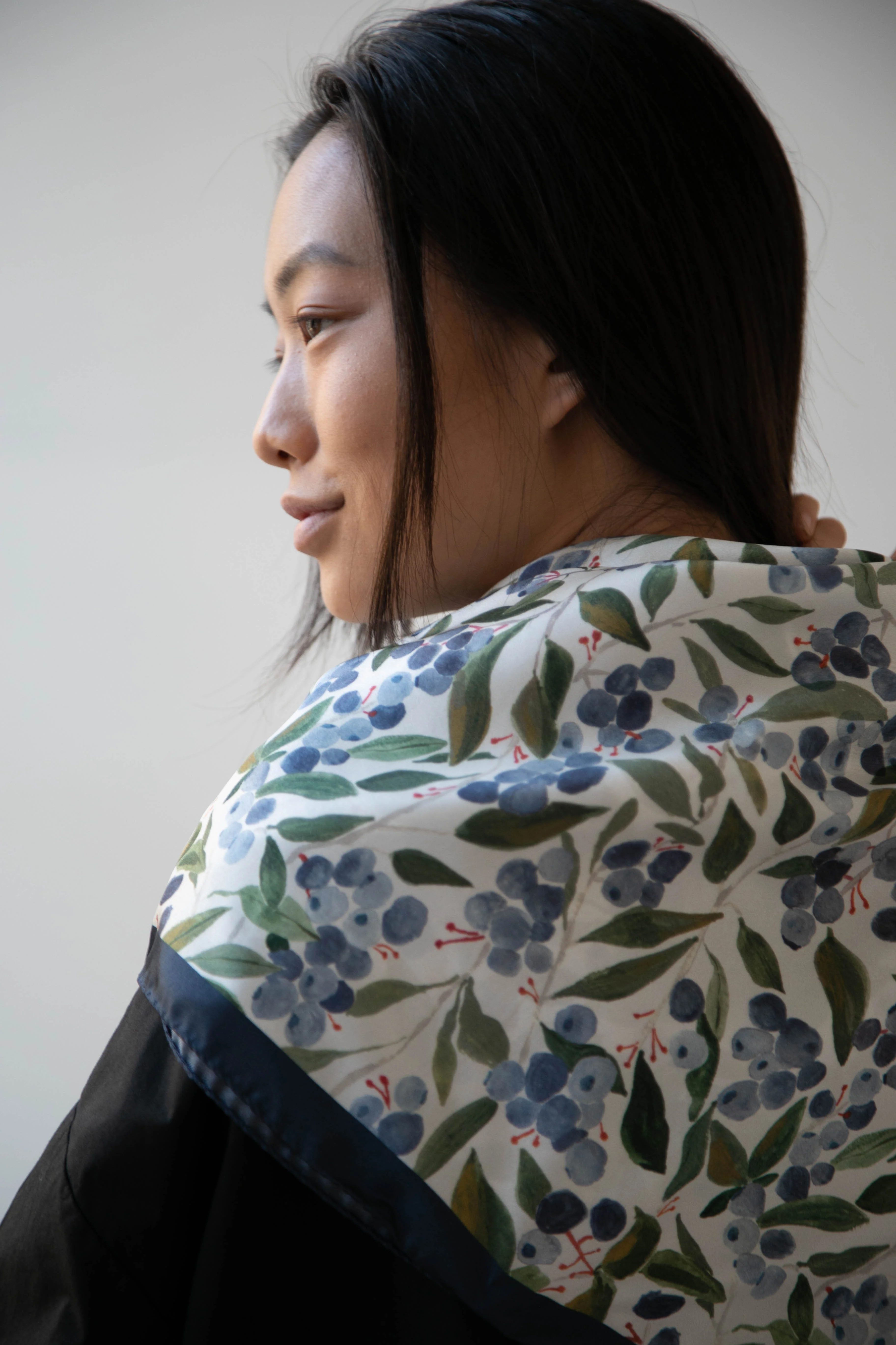 Lettie Briggs Blueberry Silk Scarf - Image 15