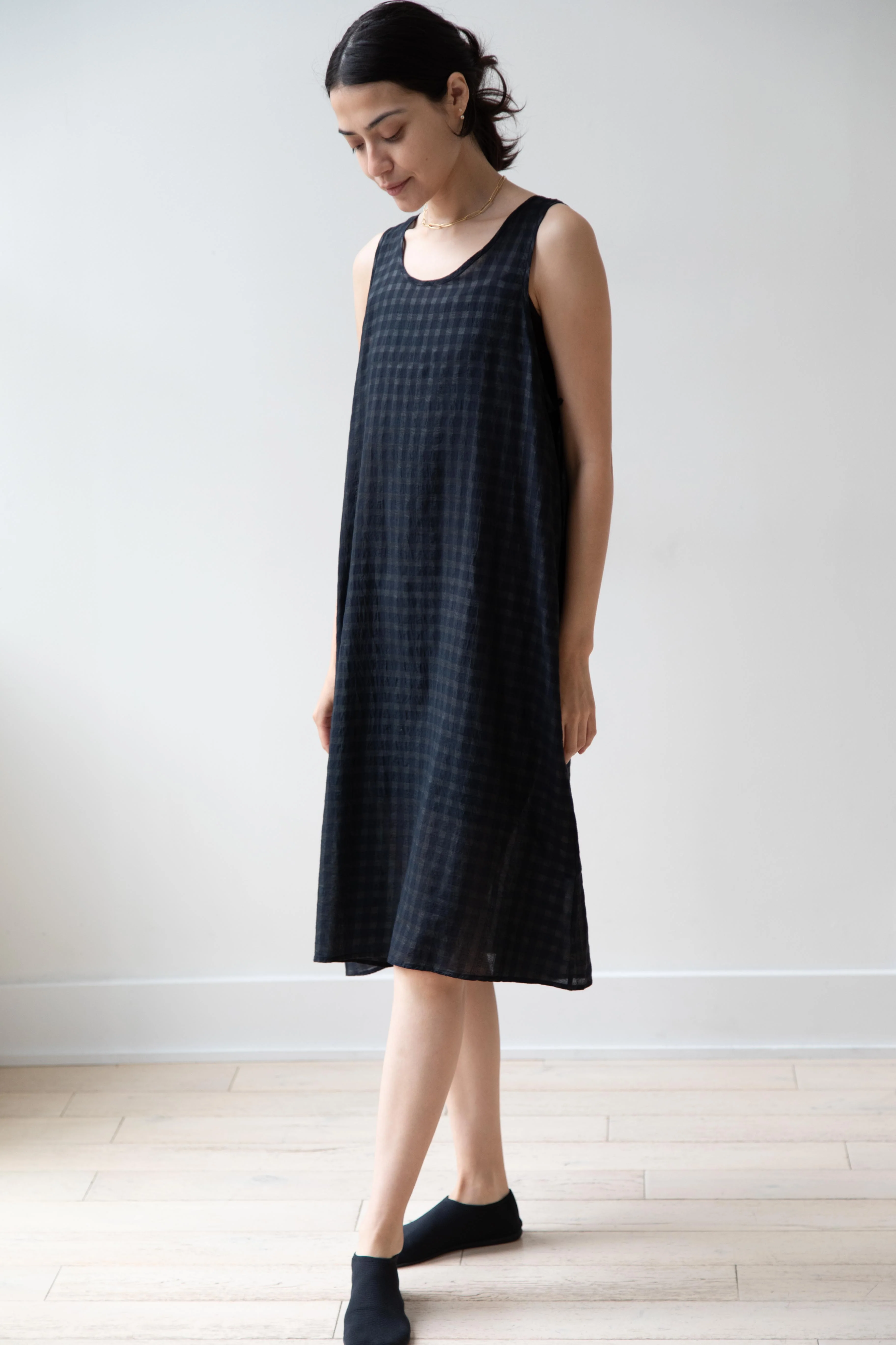 Maison de Soil | Check Sleeveless Dress in Black - Image 19