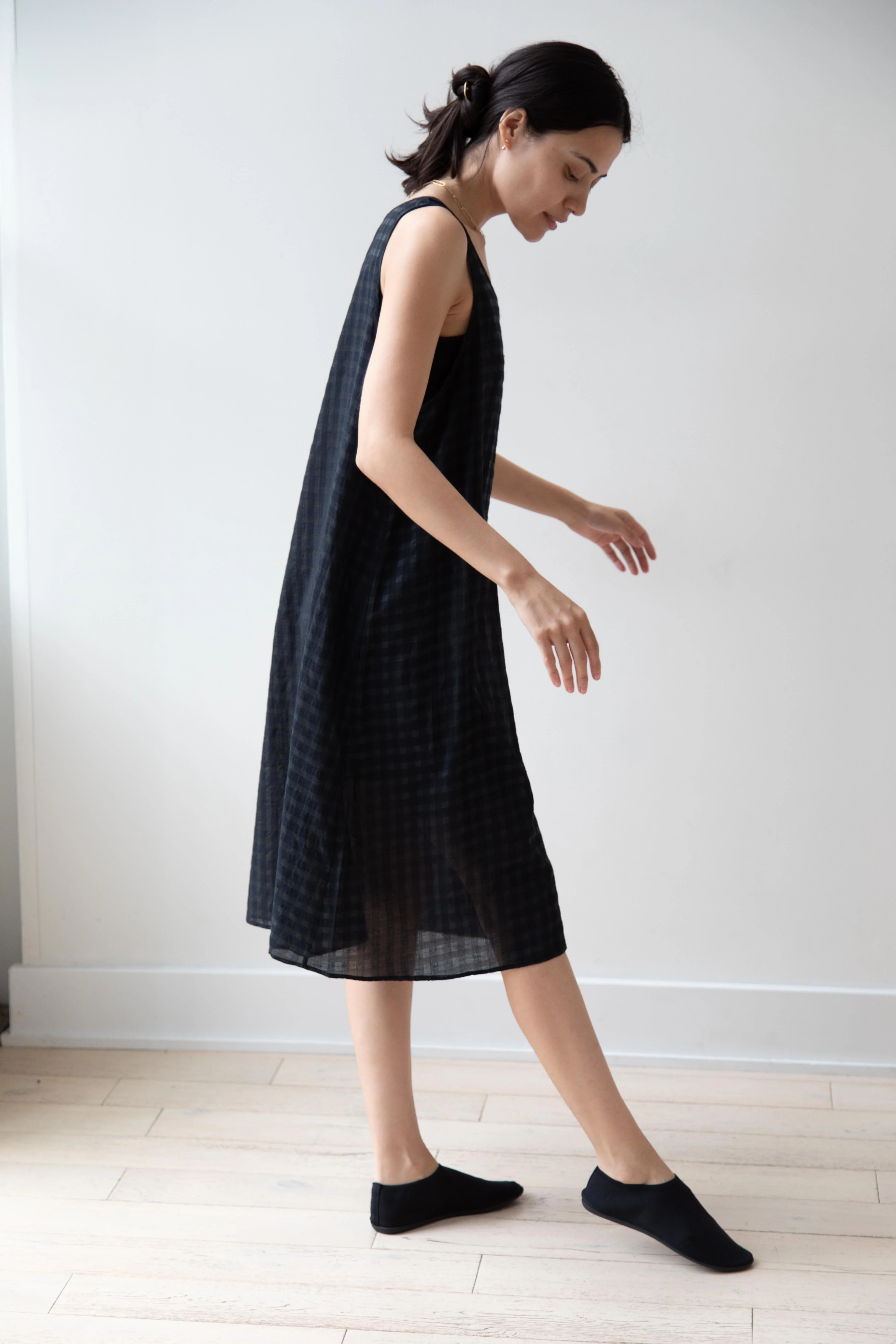 Maison de Soil | Check Sleeveless Dress in Black - Image 22