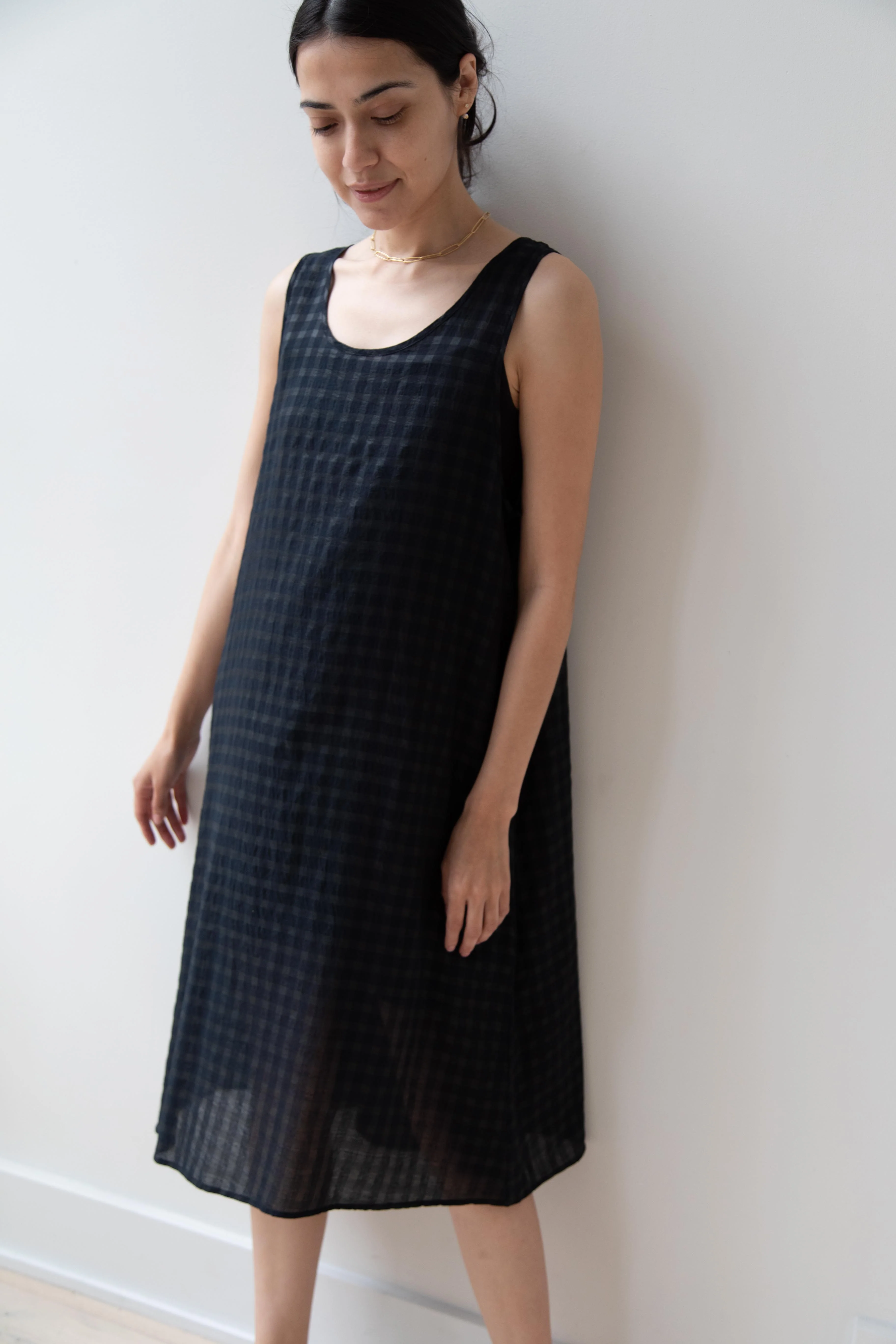 Maison de Soil | Check Sleeveless Dress in Black - Image 26