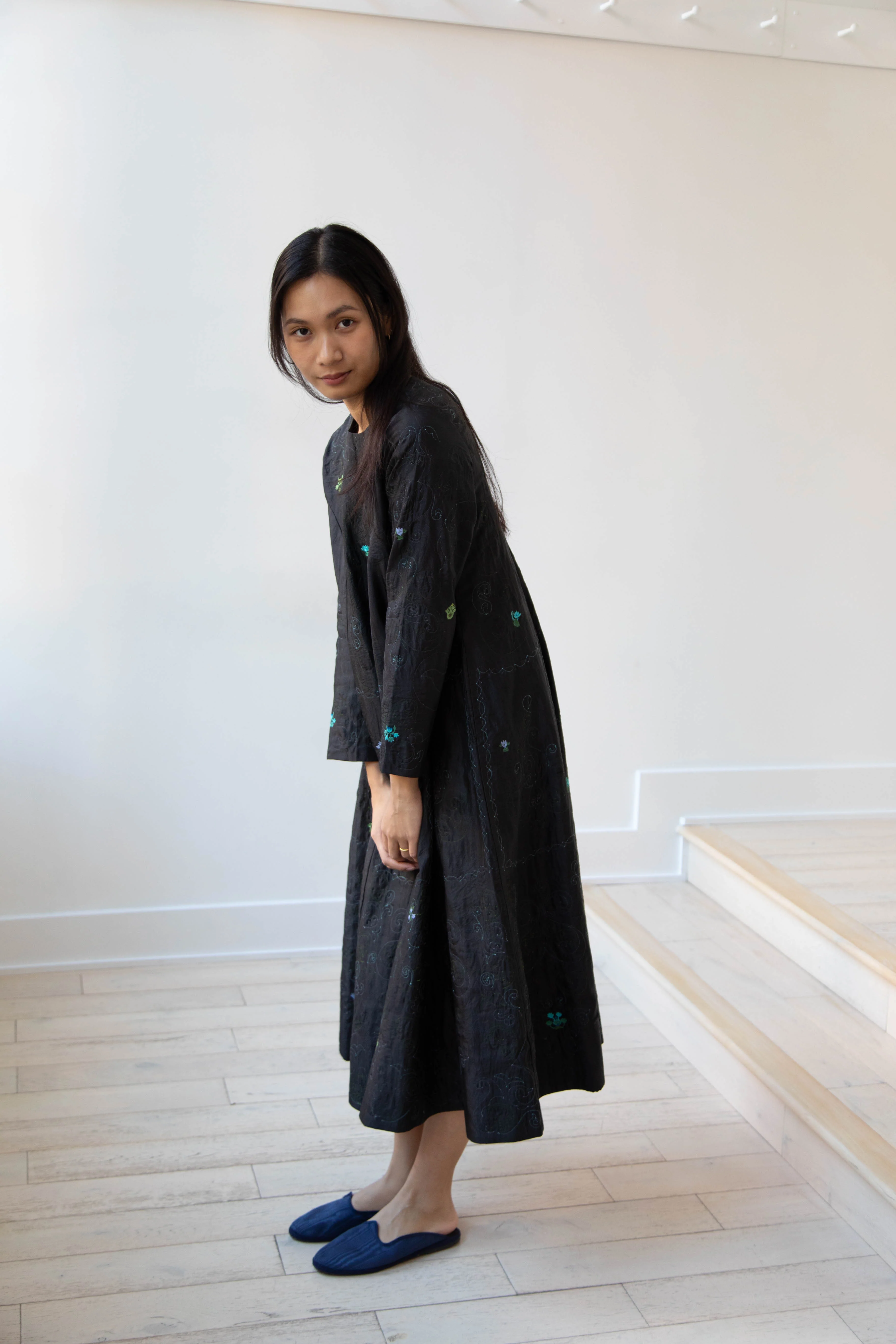 Maku | Aurora Dress in Embroidered Silk - Image 13