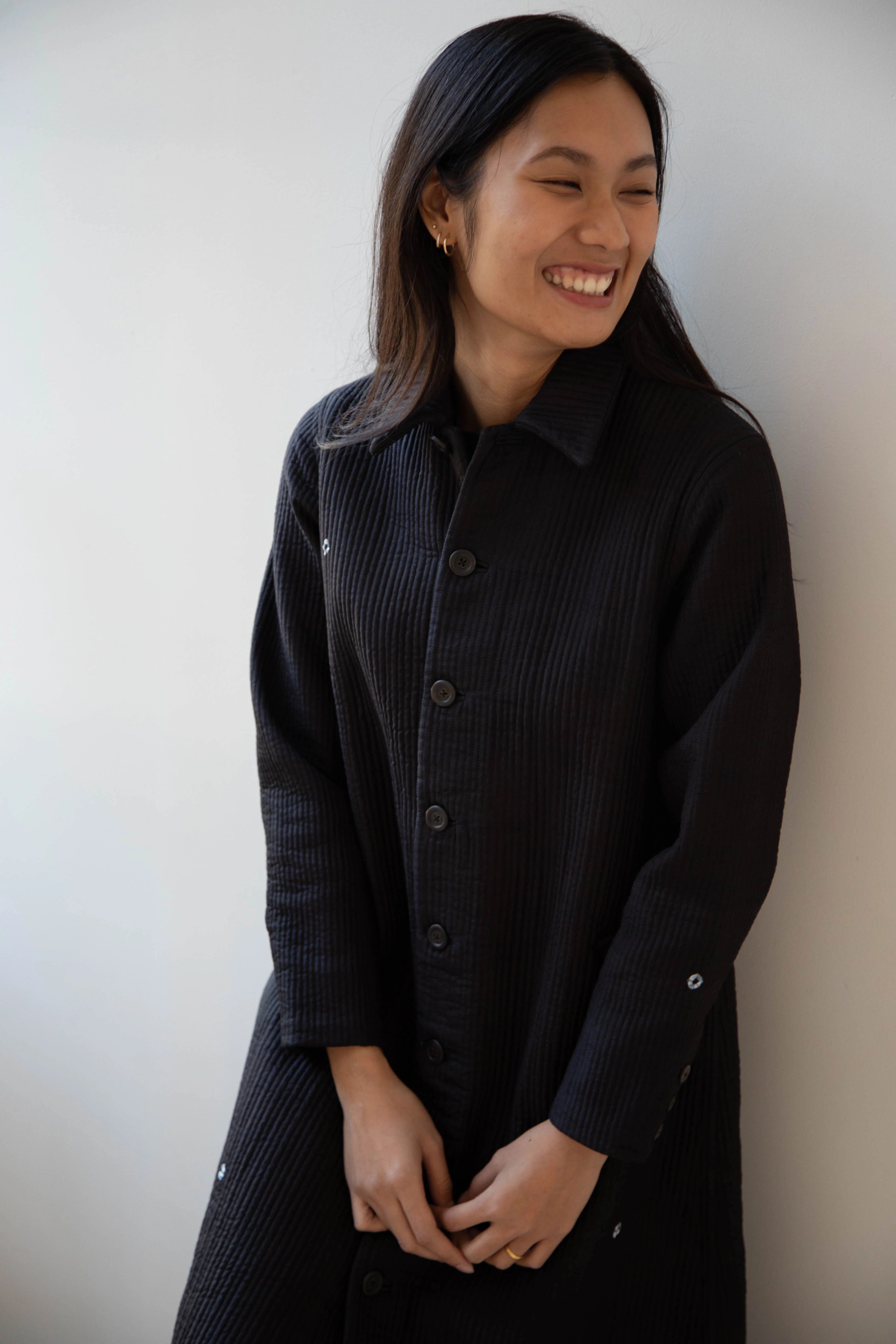 Maku | Mato Quilted Cotton Silk Coat - Image 17