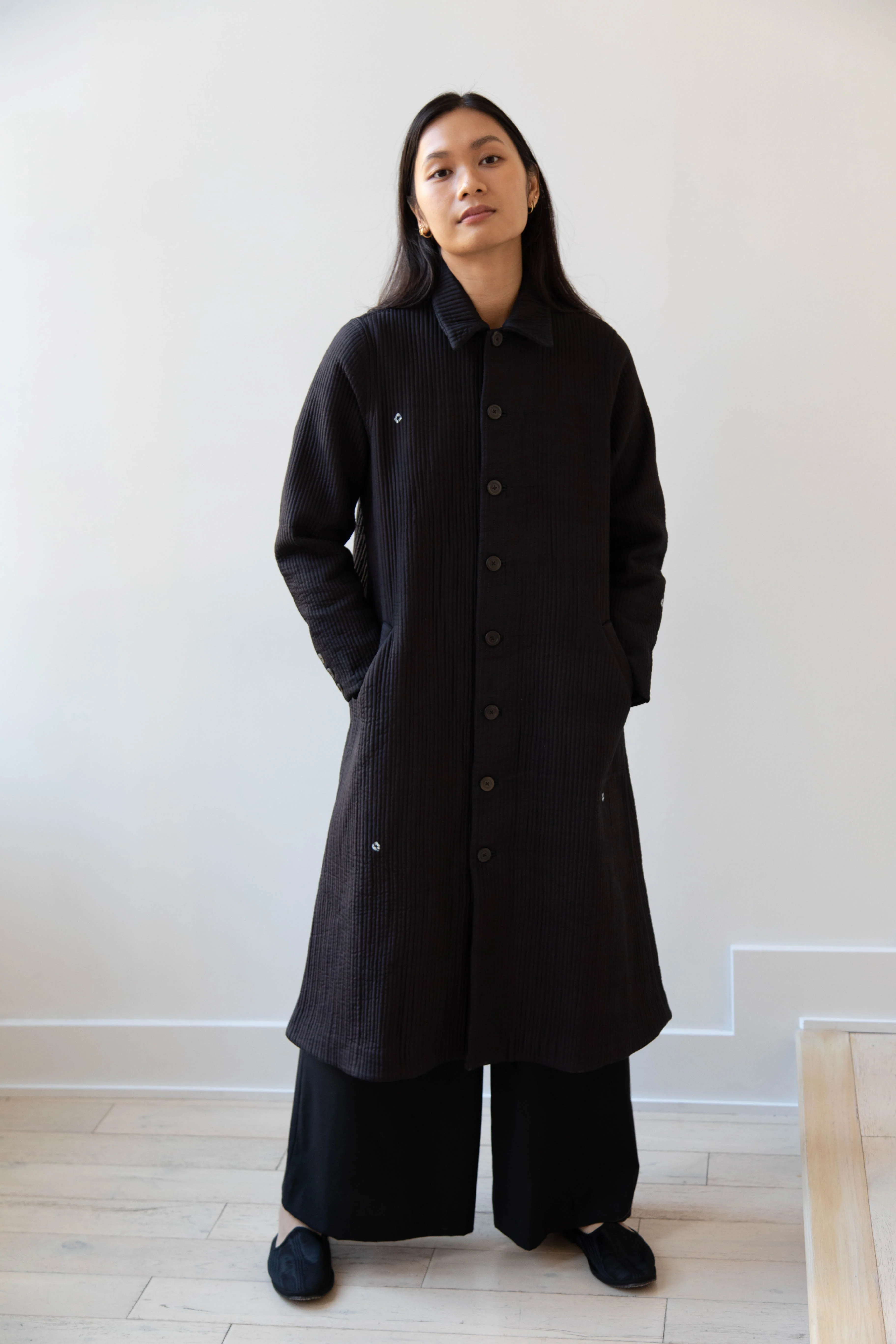 Maku | Mato Quilted Cotton Silk Coat - Image 29