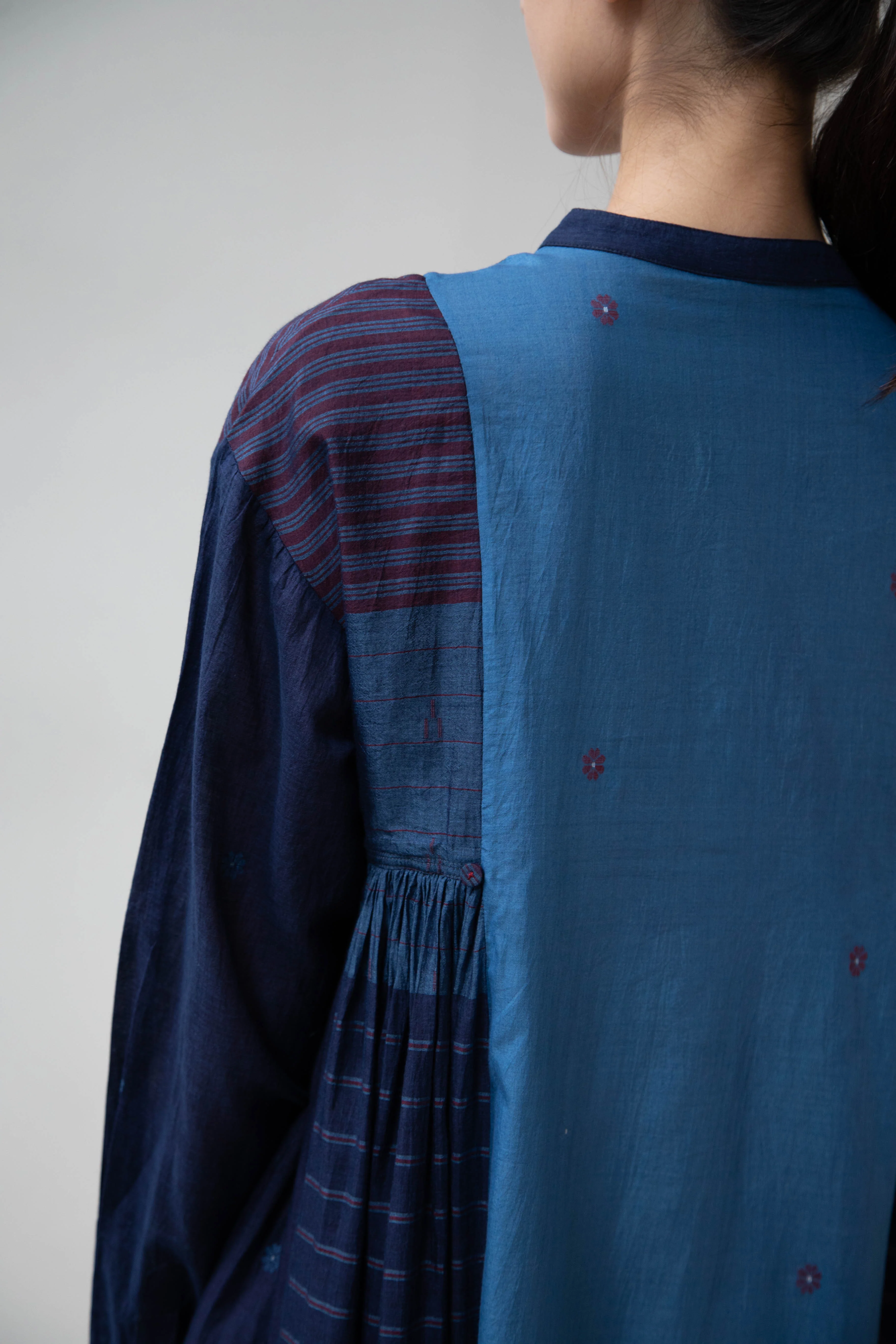 Maku | Vanessa Dress in Indigo Jamdani - Image 10