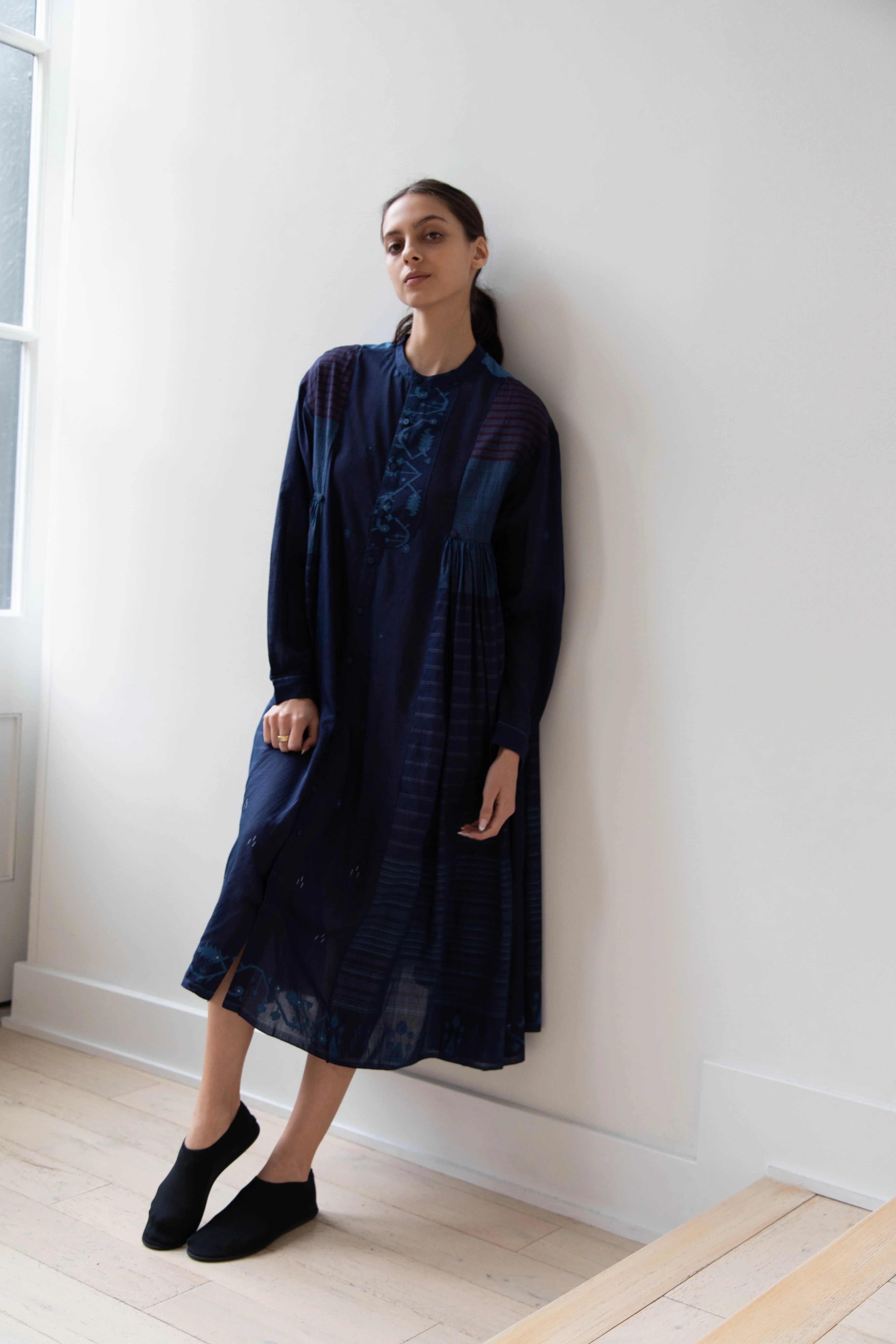 Maku | Vanessa Dress in Indigo Jamdani - Image 24