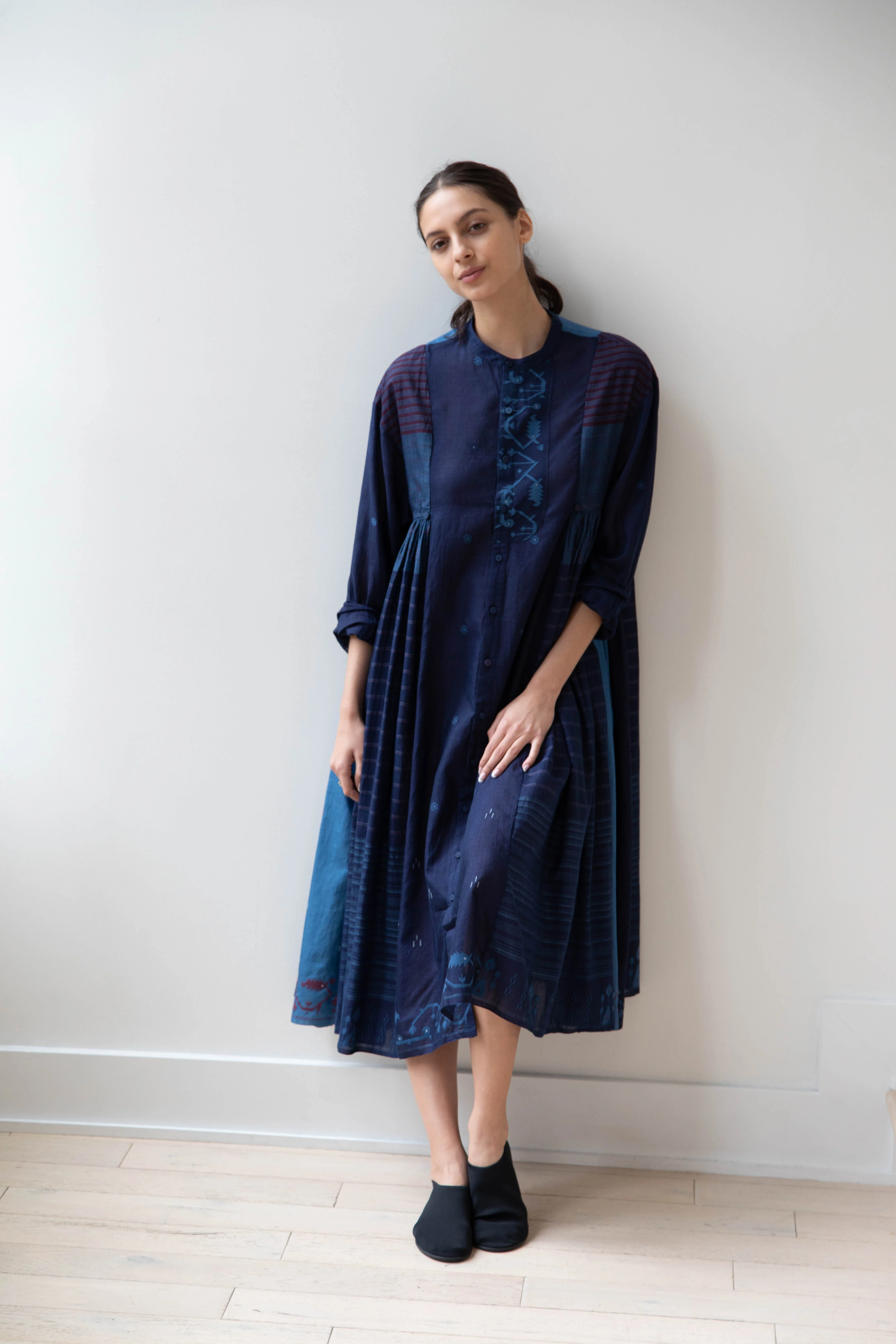 Maku | Vanessa Dress in Indigo Jamdani - Image 26