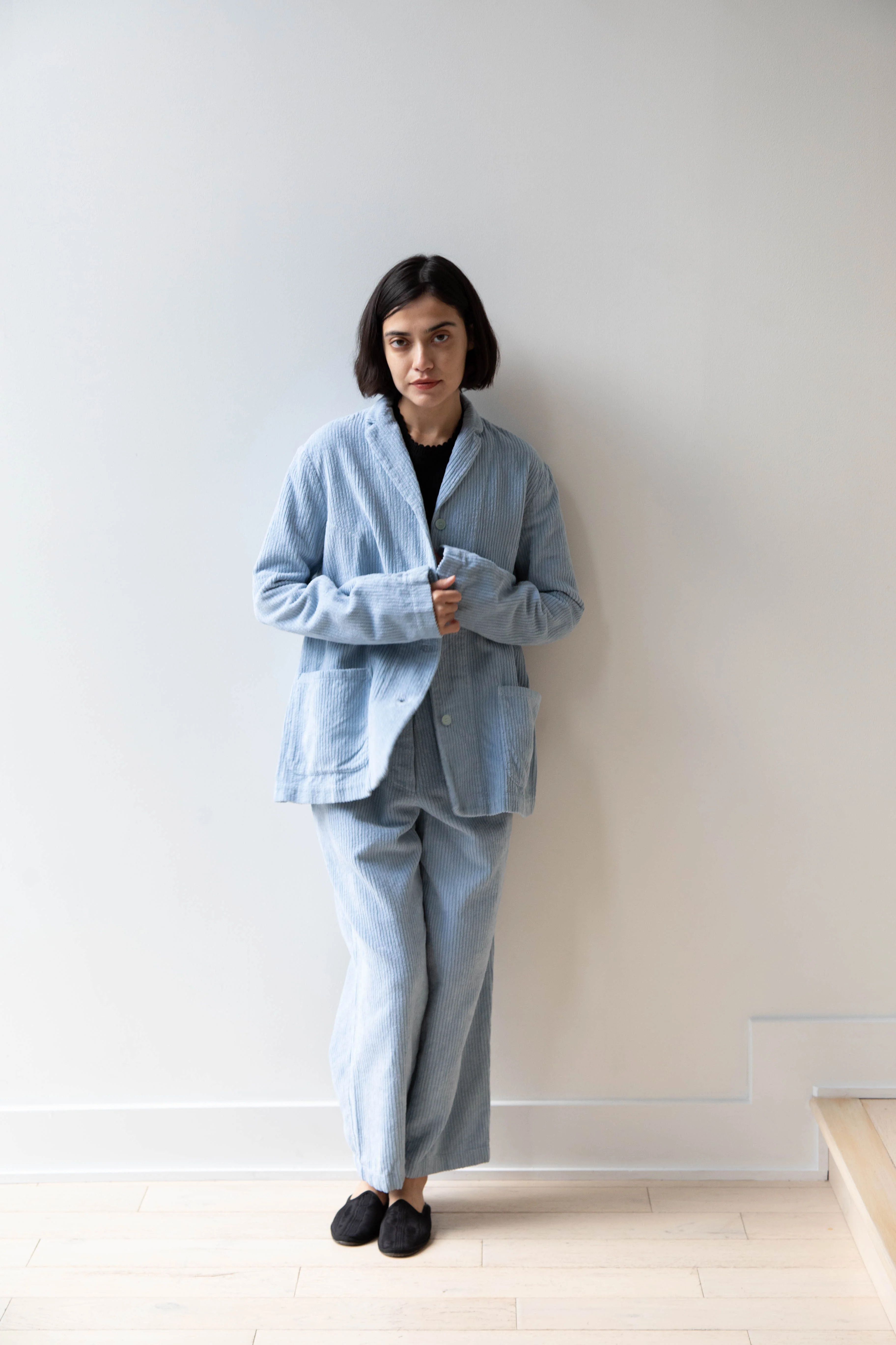 Manuelle Guibal | Wide Corduroy Jacket in Aqua - Image 10