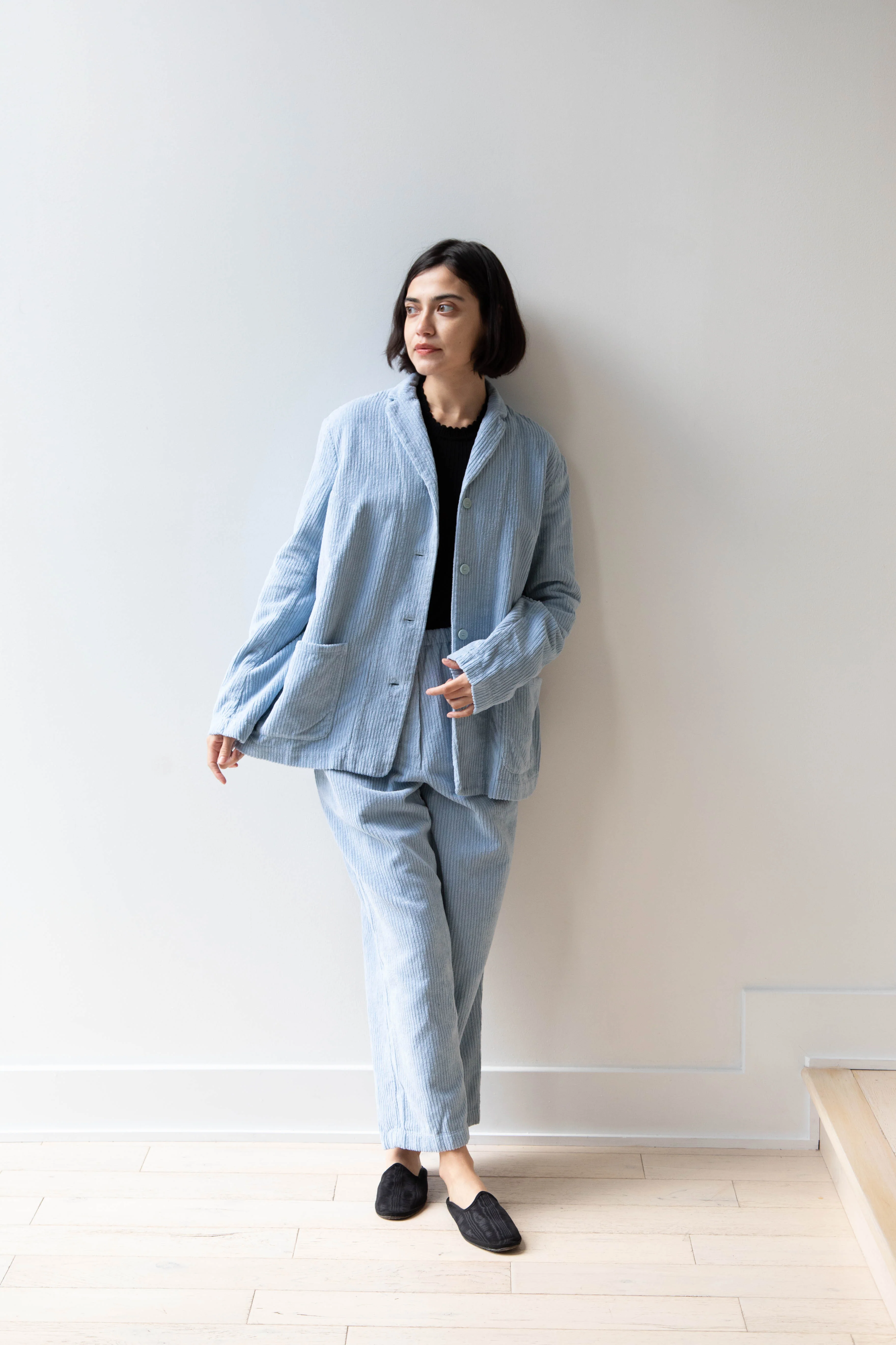 Manuelle Guibal | Wide Corduroy Jacket in Aqua - Image 11