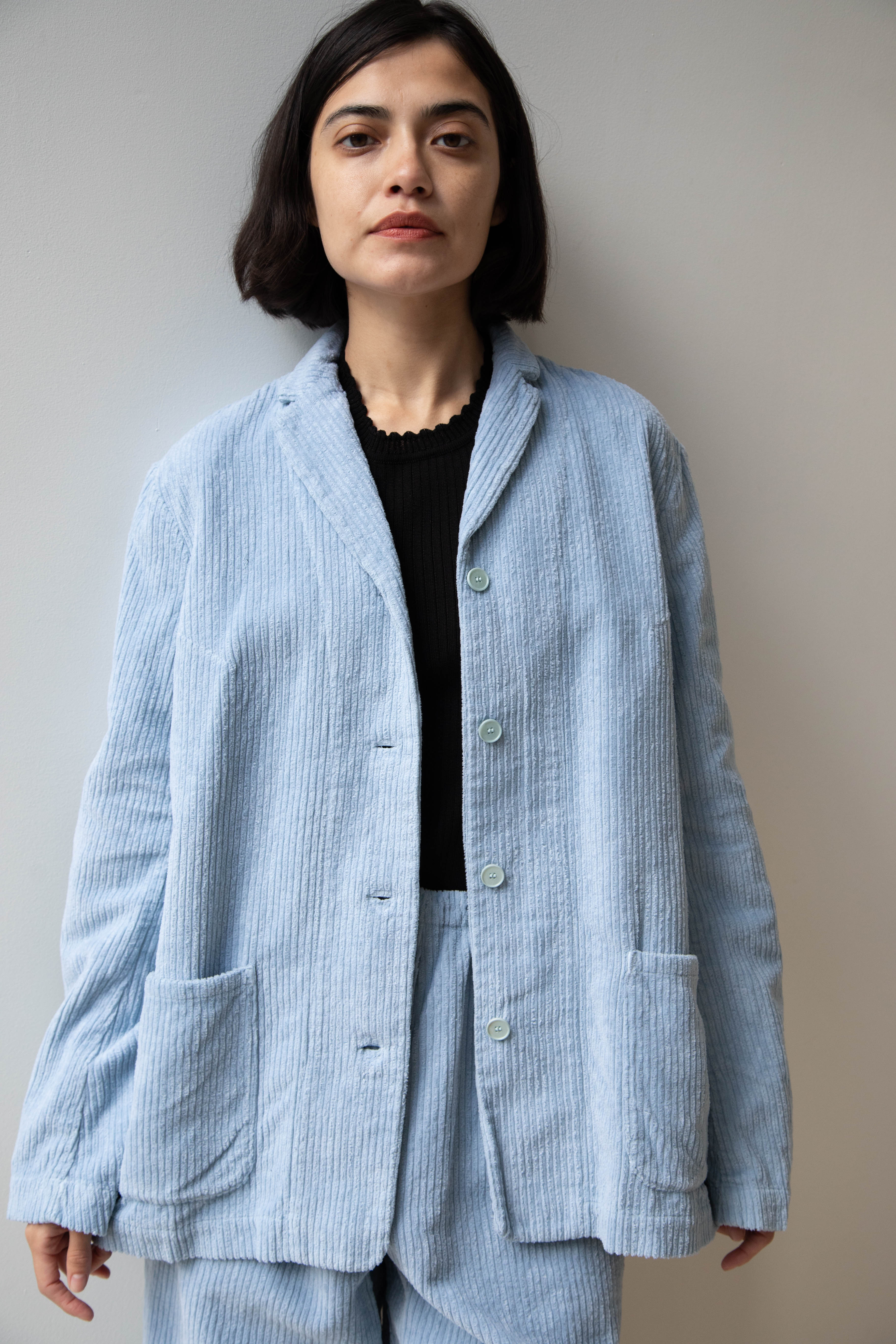 Manuelle Guibal | Wide Corduroy Jacket in Aqua - Image 15