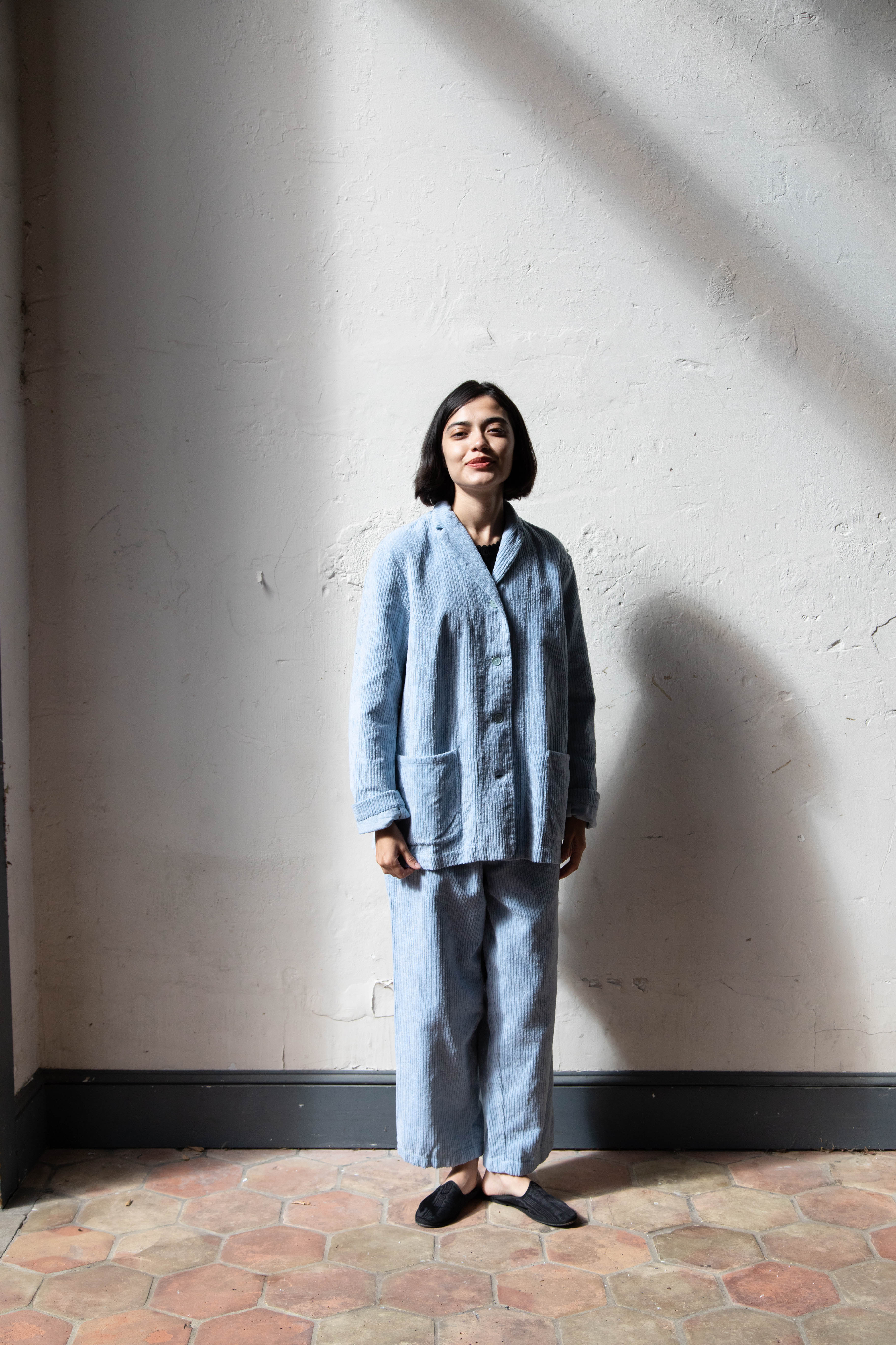 Manuelle Guibal | Wide Corduroy Jacket in Aqua - Image 34