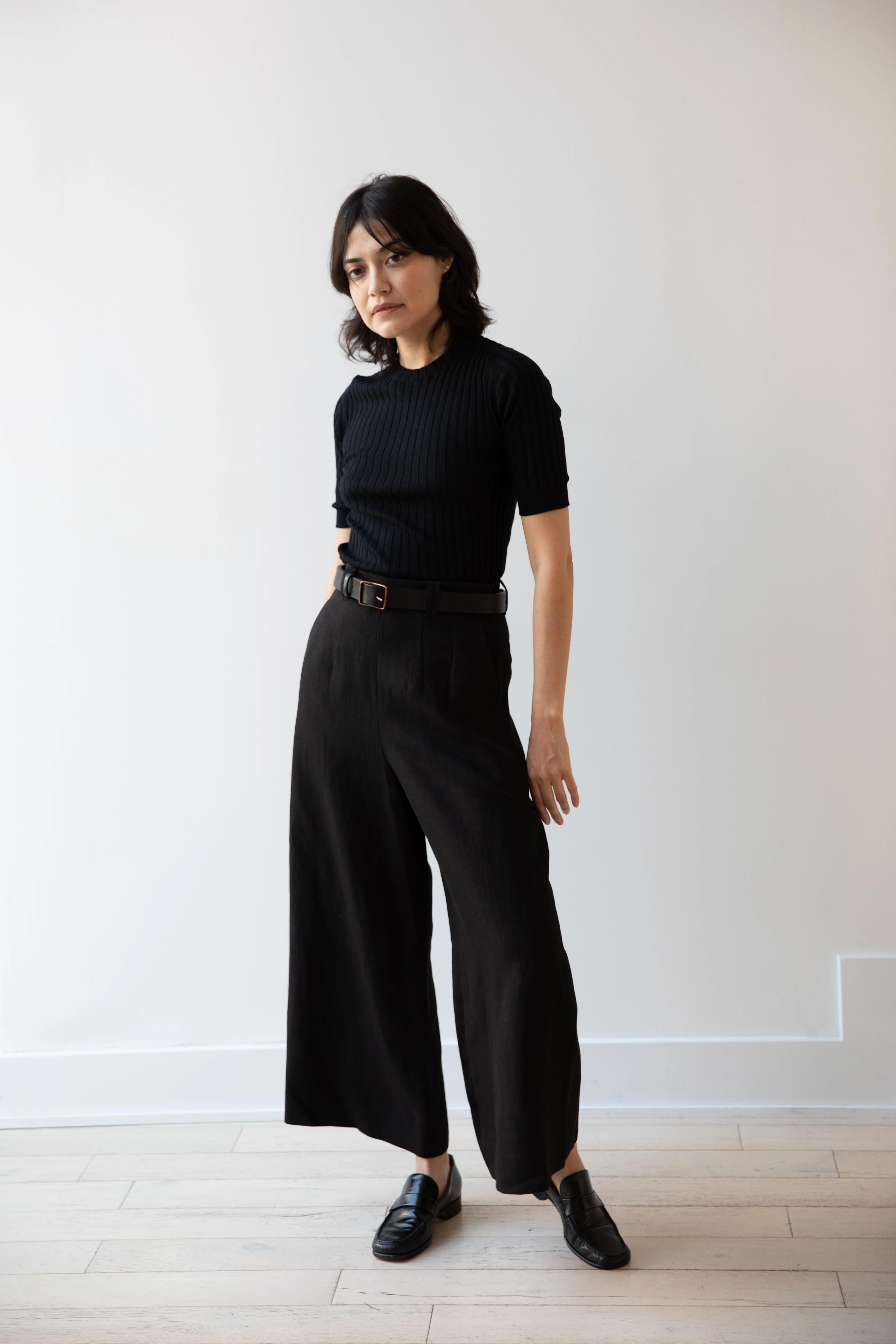 Margaret Howell | Flat Front Culottes in Black - Image 22