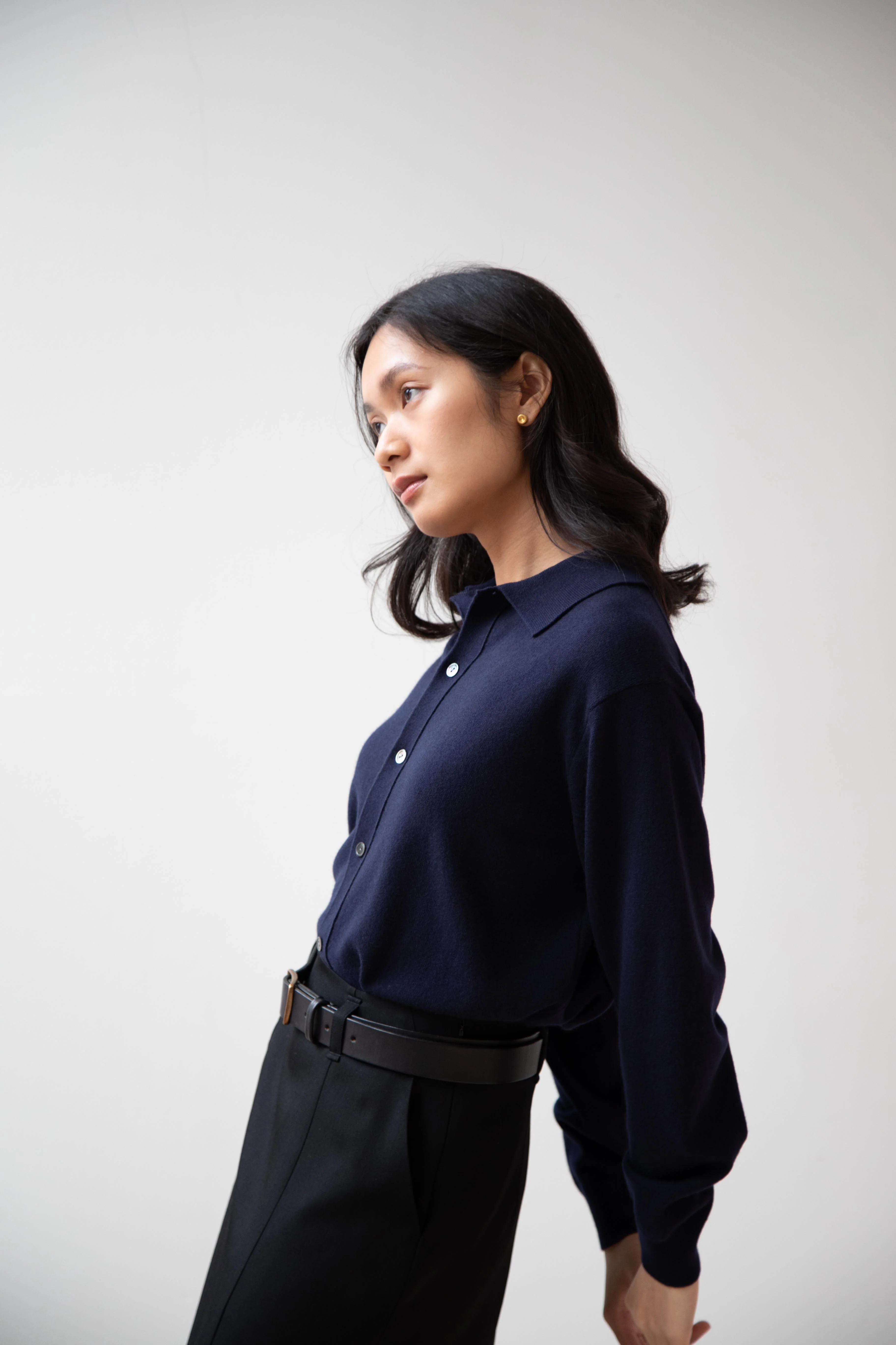 Margaret Howell | Midi Vent Skirt in Black - Image 20