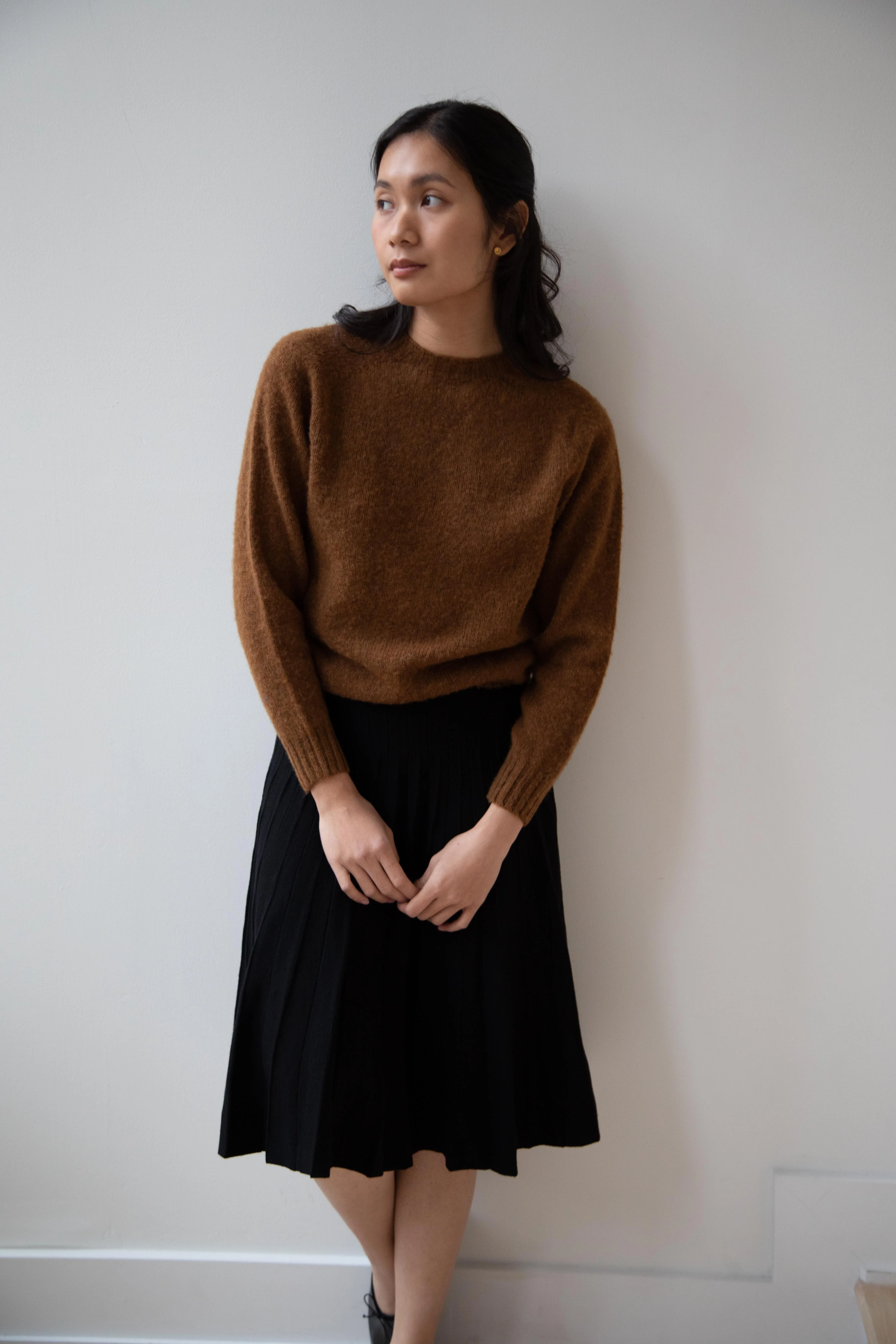 Margaret Howell | Pleated Knit Merino Skirt in Black - Image 19