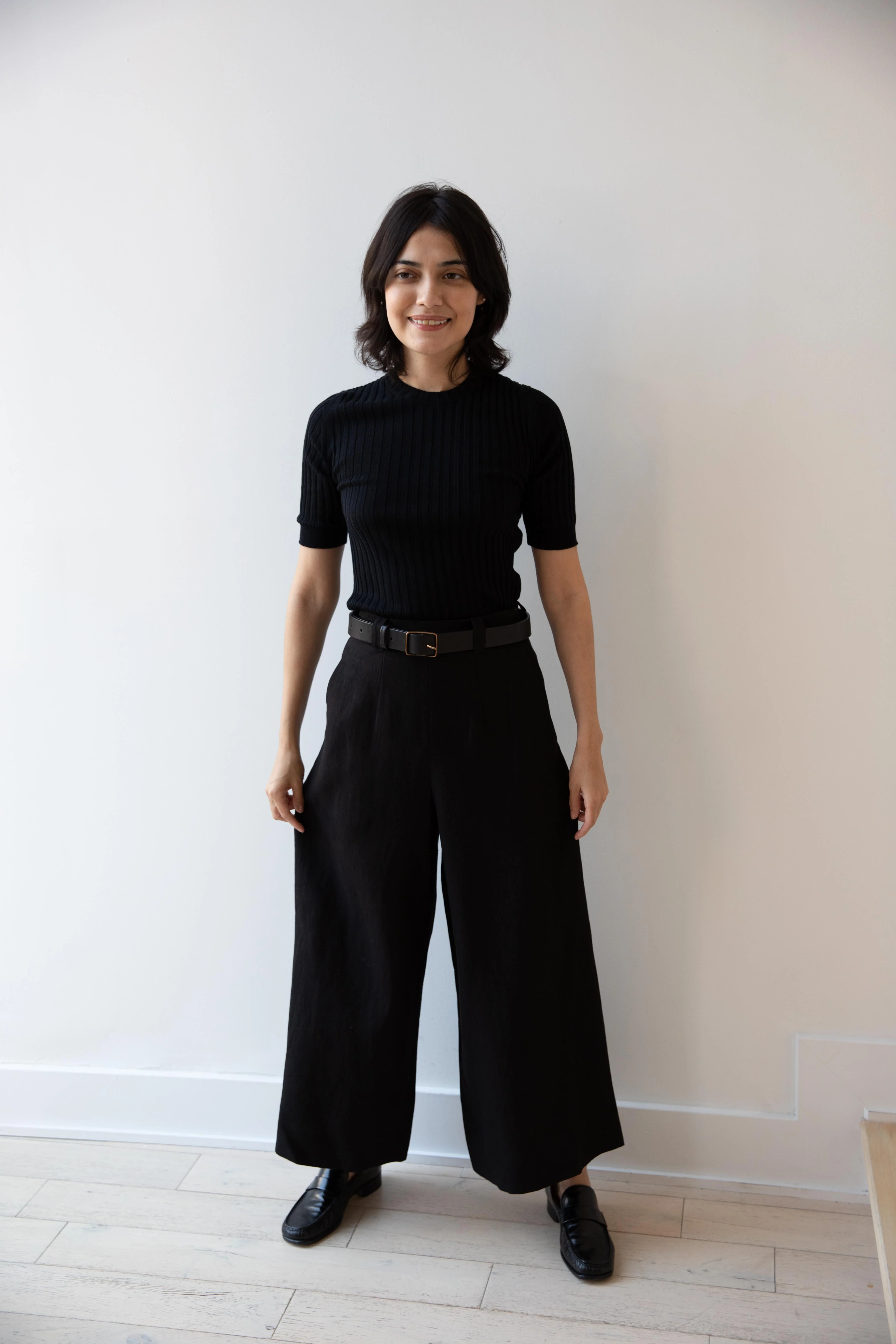 Margaret Howell | Ribbed T-Shirt in Black - Image 38
