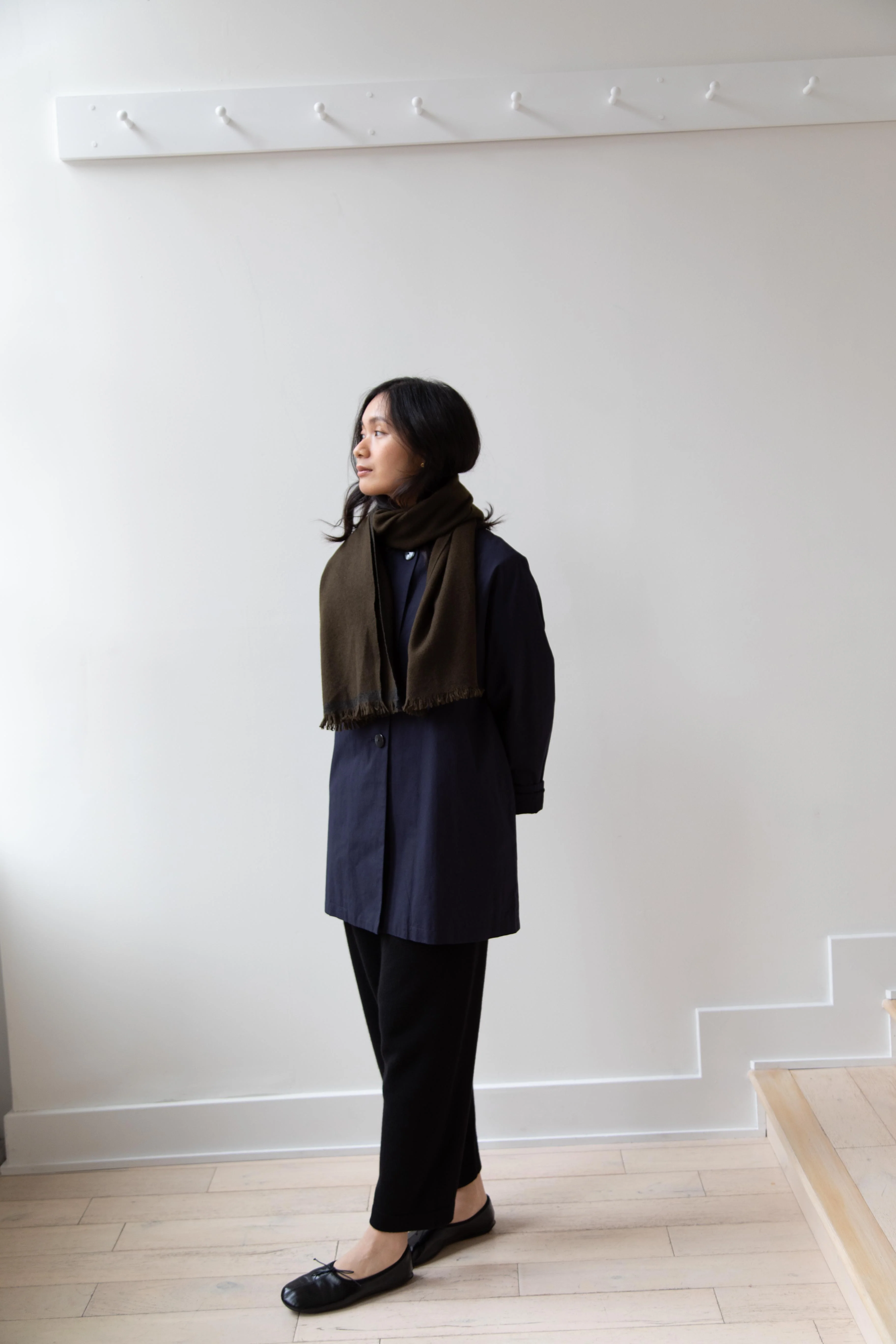 Margaret Howell | Selvedge Scarf in Dark Olive - Image 16
