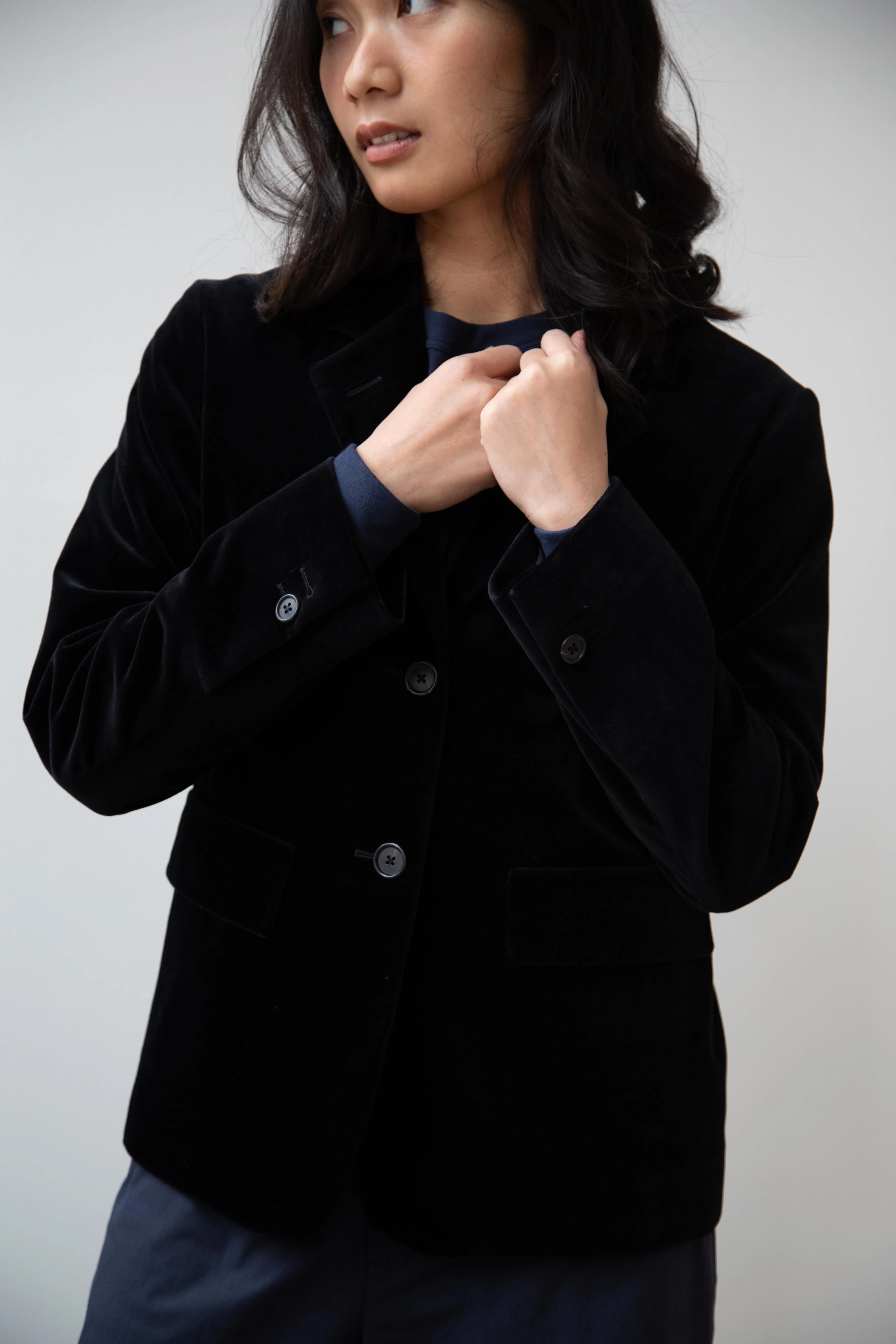 Margaret Howell | Velvet Blazer in Black - Image 20