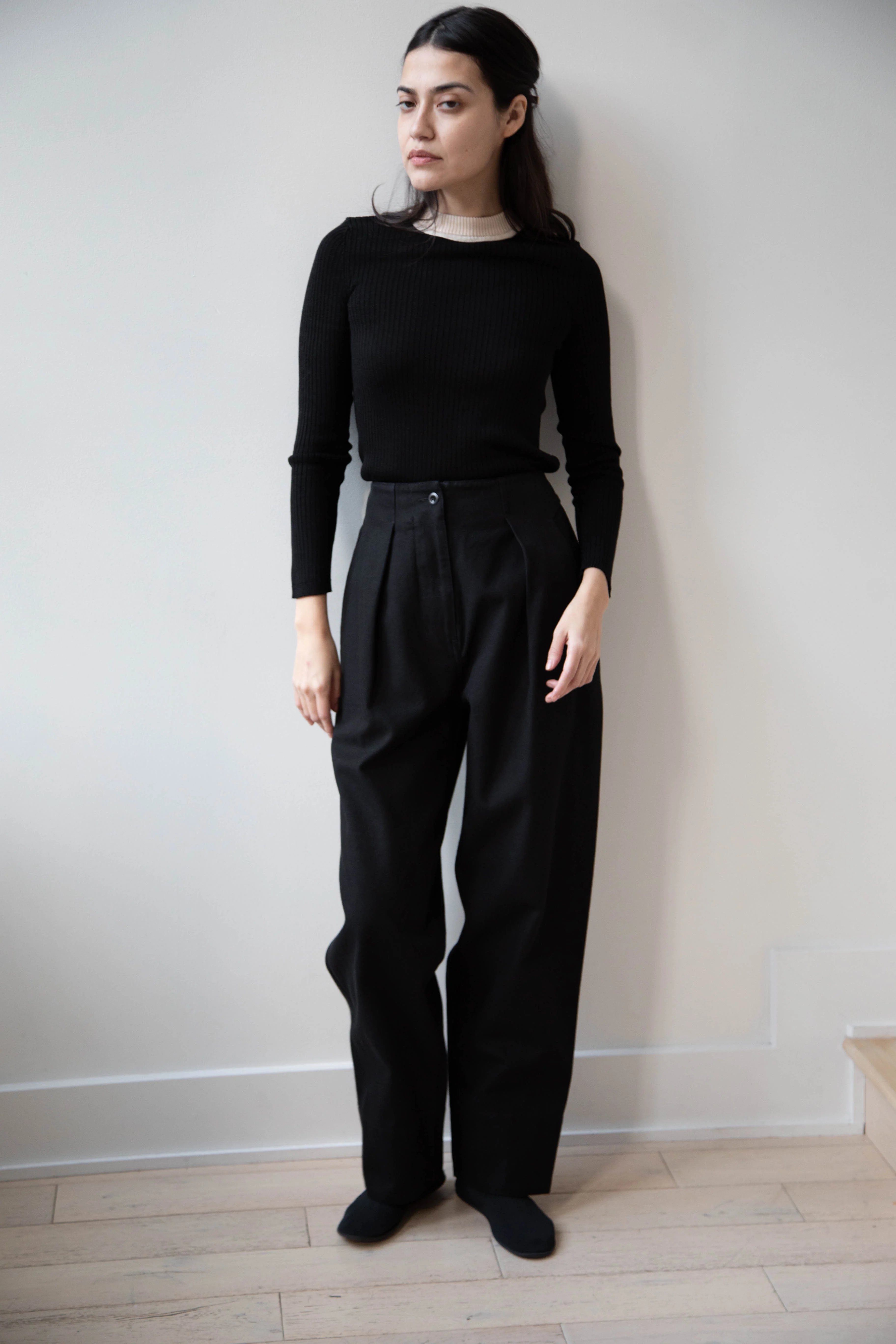 MHL | Cinch Back Trouser in Off Black - Image 18
