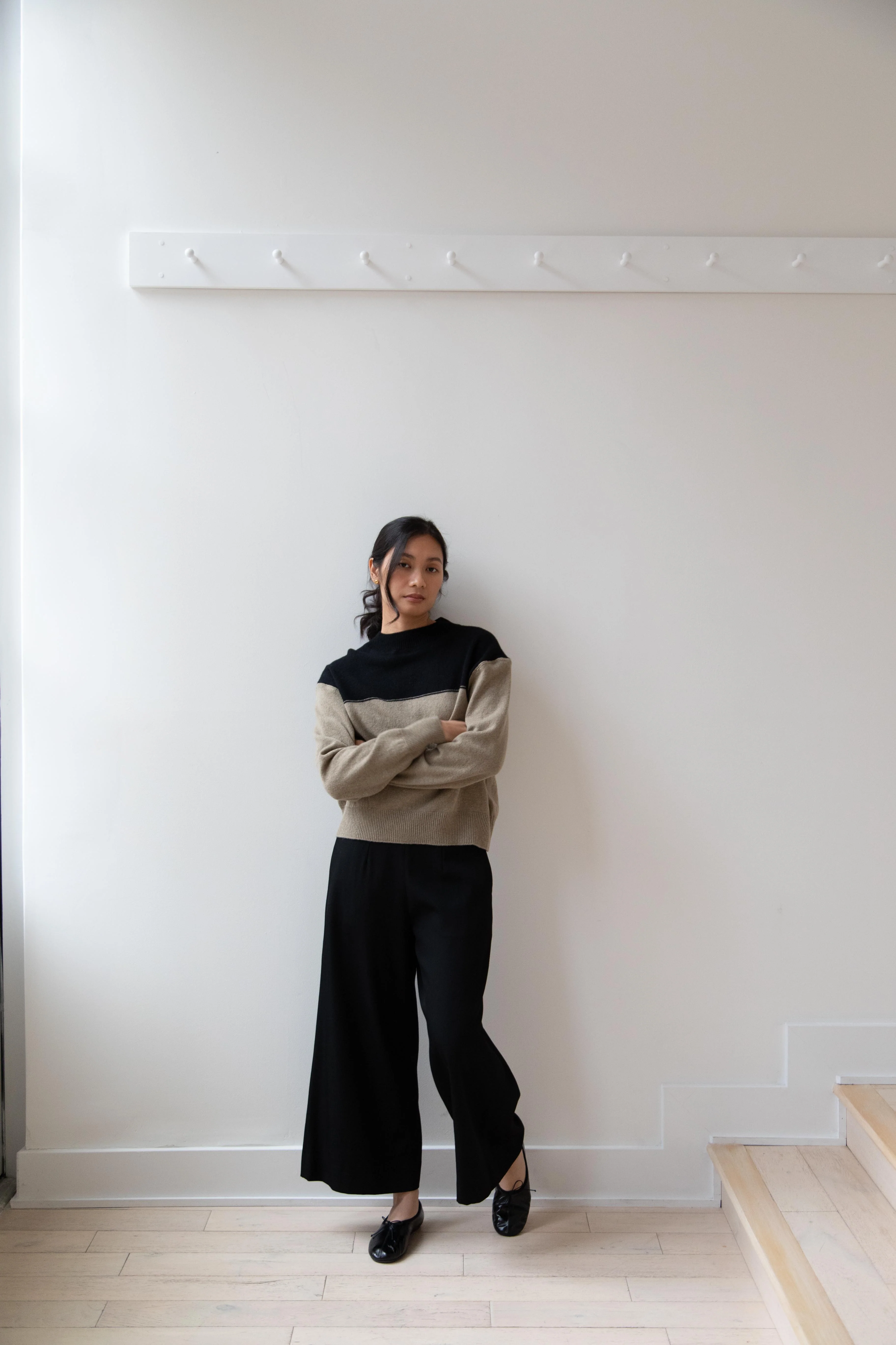 MHL | Colorblock Sweater in Black & Linen - Image 16