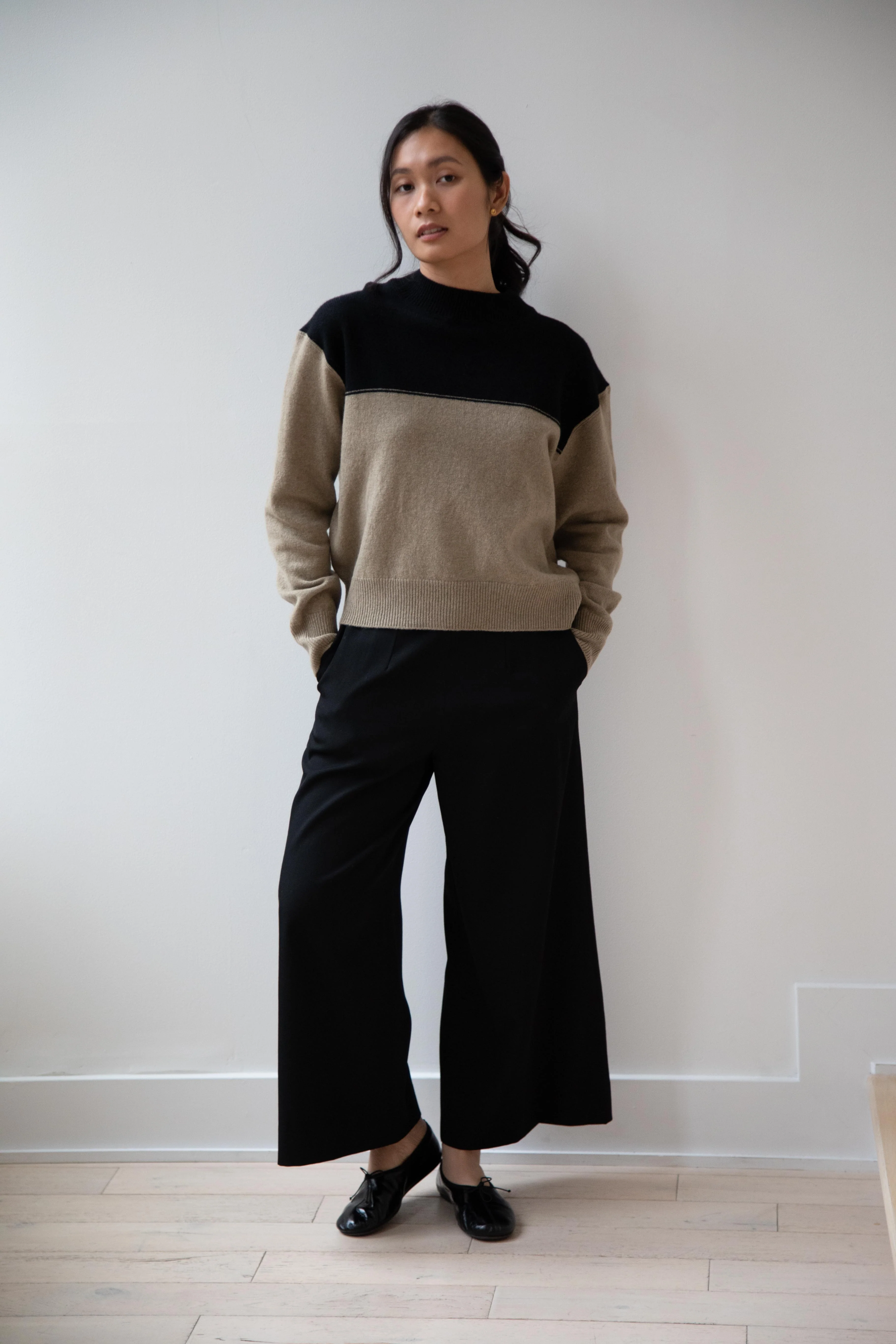 MHL | Colorblock Sweater in Black & Linen - Image 17