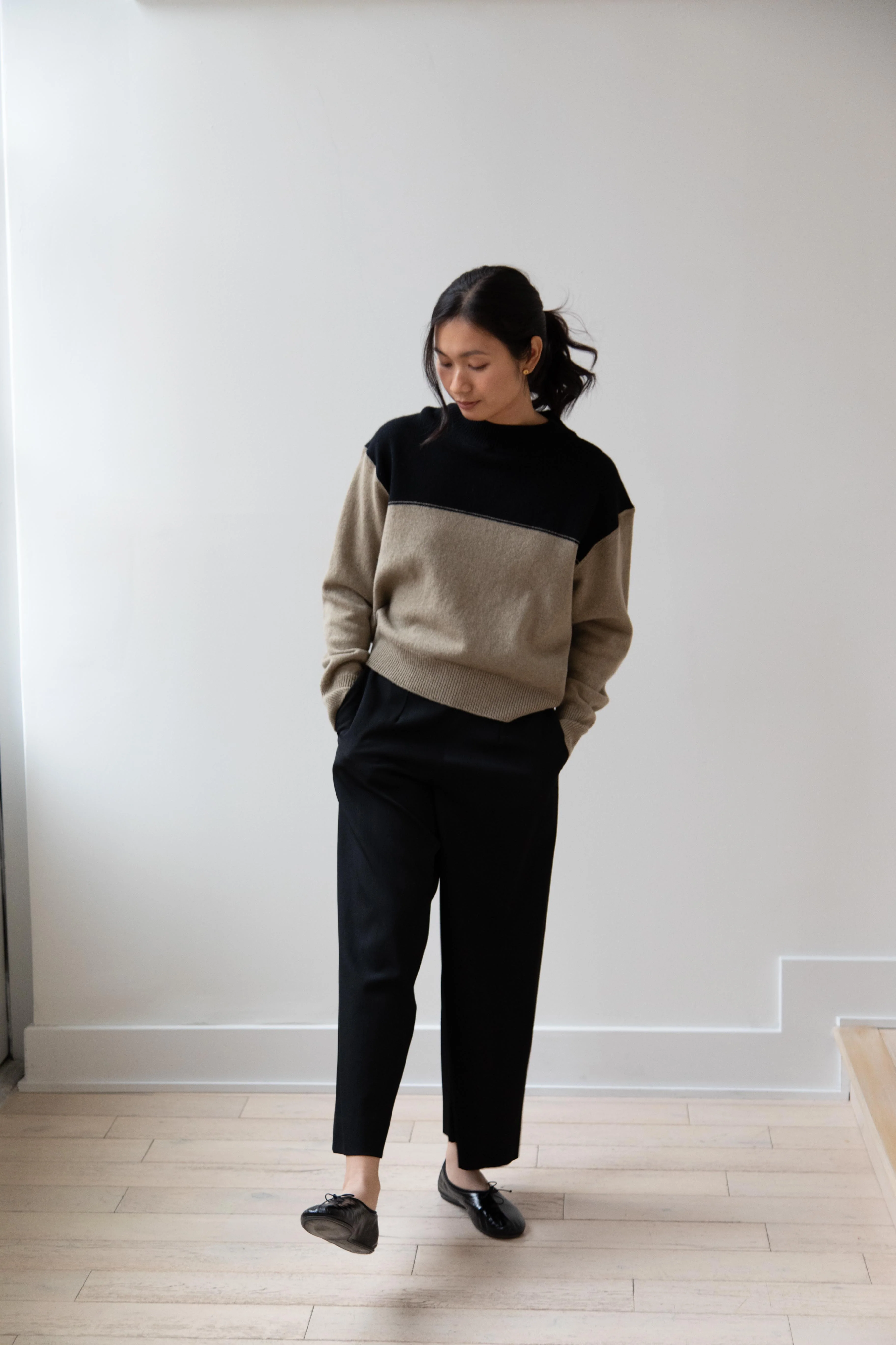 MHL | Colorblock Sweater in Black & Linen - Image 18