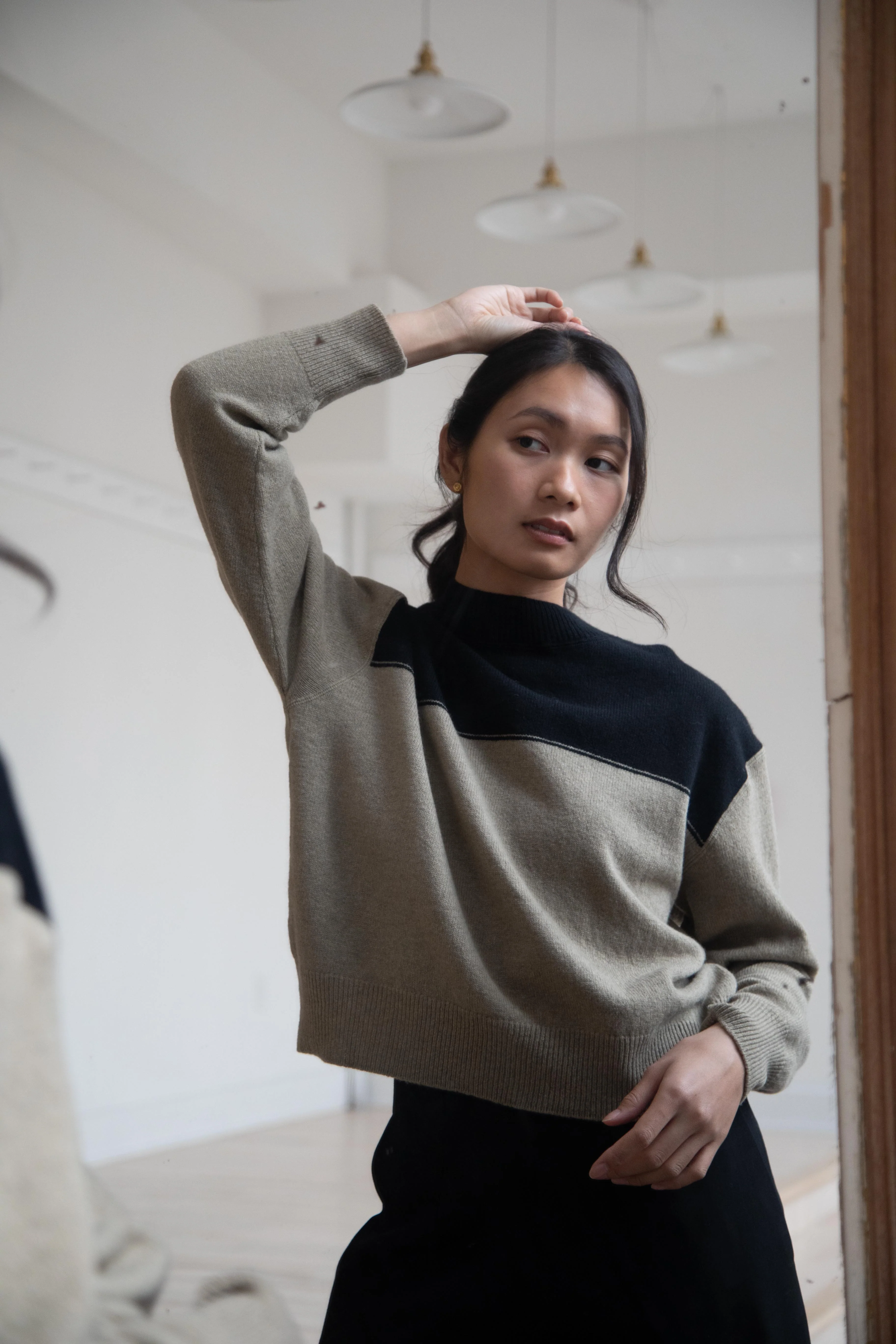 MHL | Colorblock Sweater in Black & Linen - Image 23