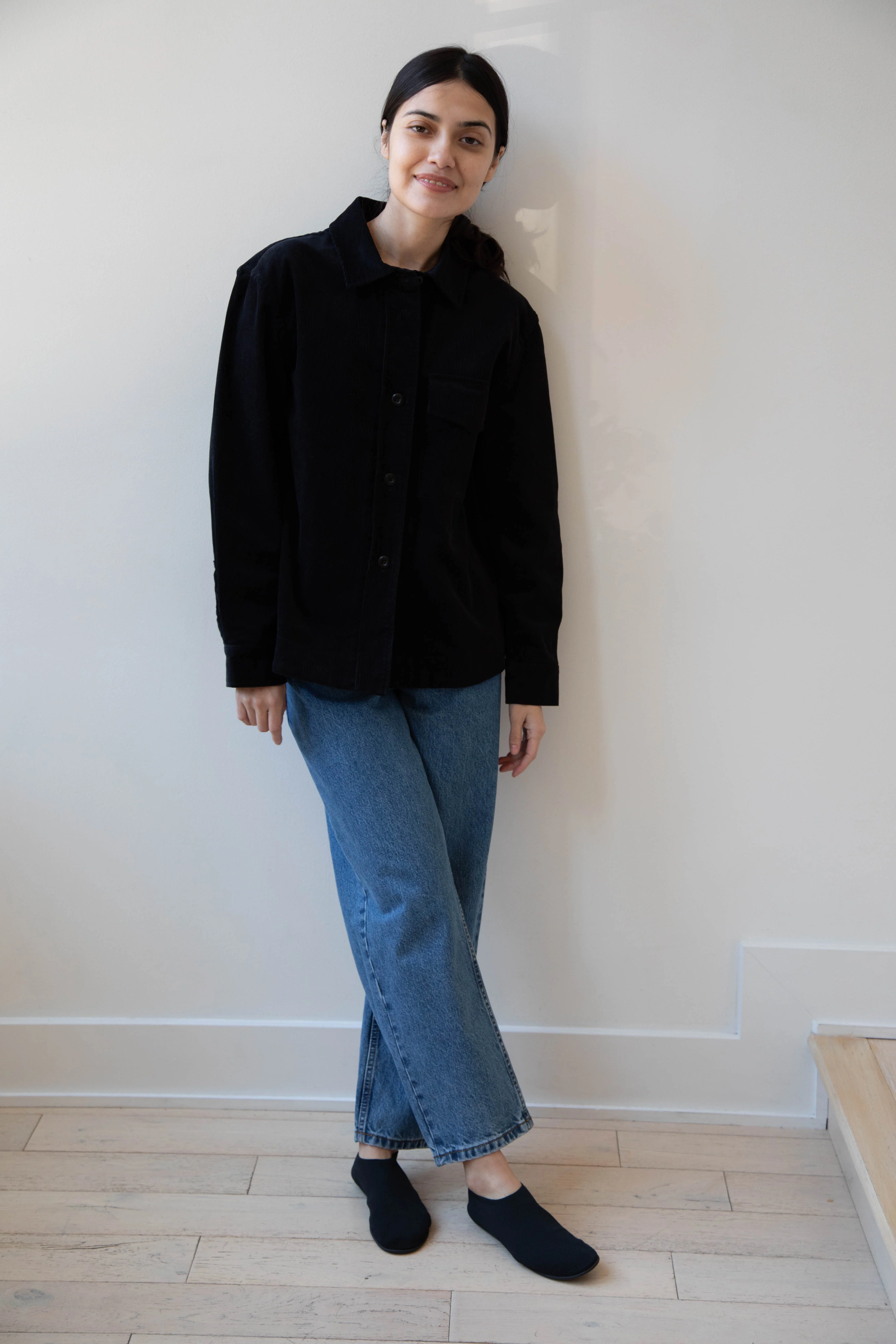 MHL | Single Pocket Overshirt in Black Corduroy - Image 21