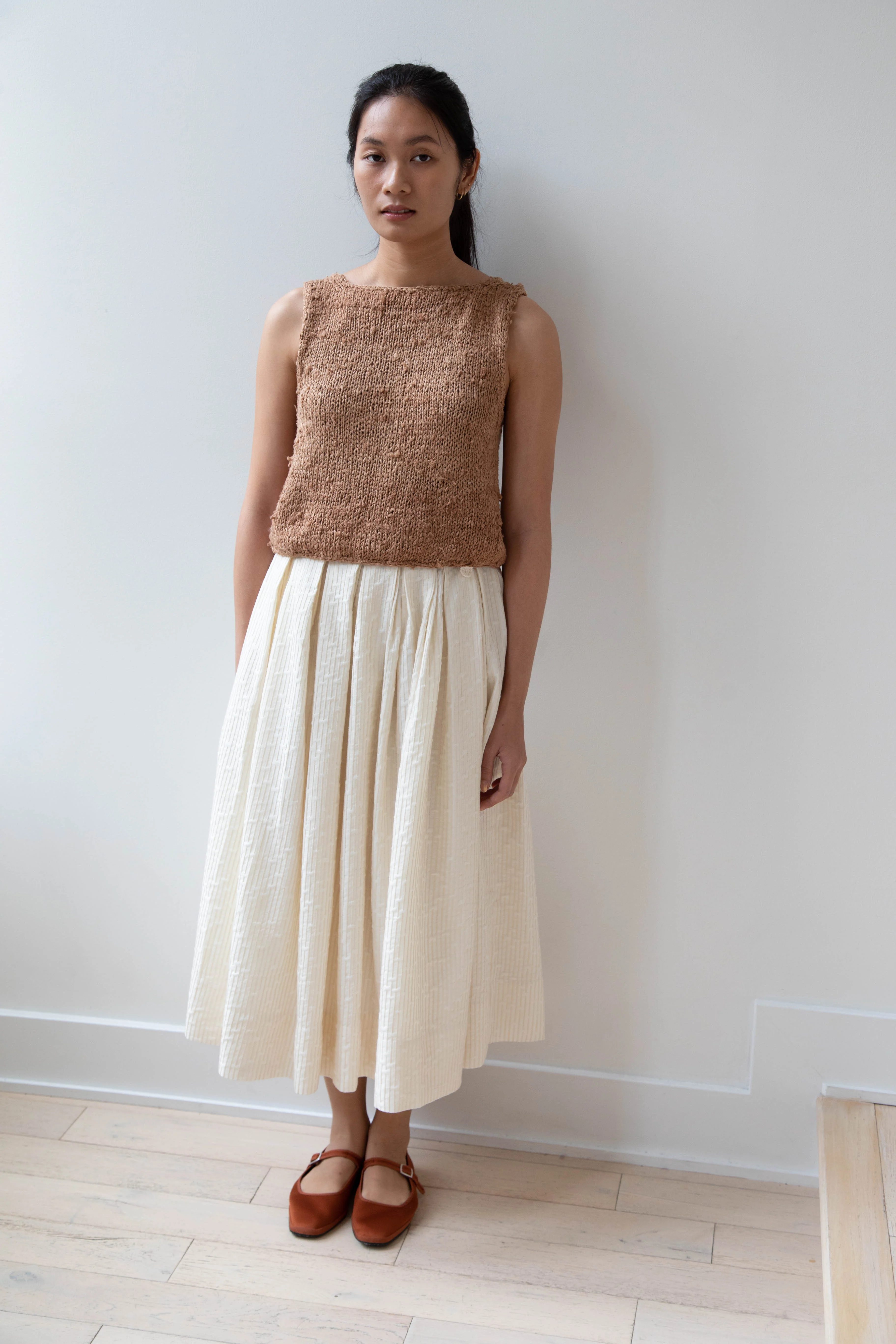 Nitto | Hand Knit Guache Vest in Caramel Silk - Image 30