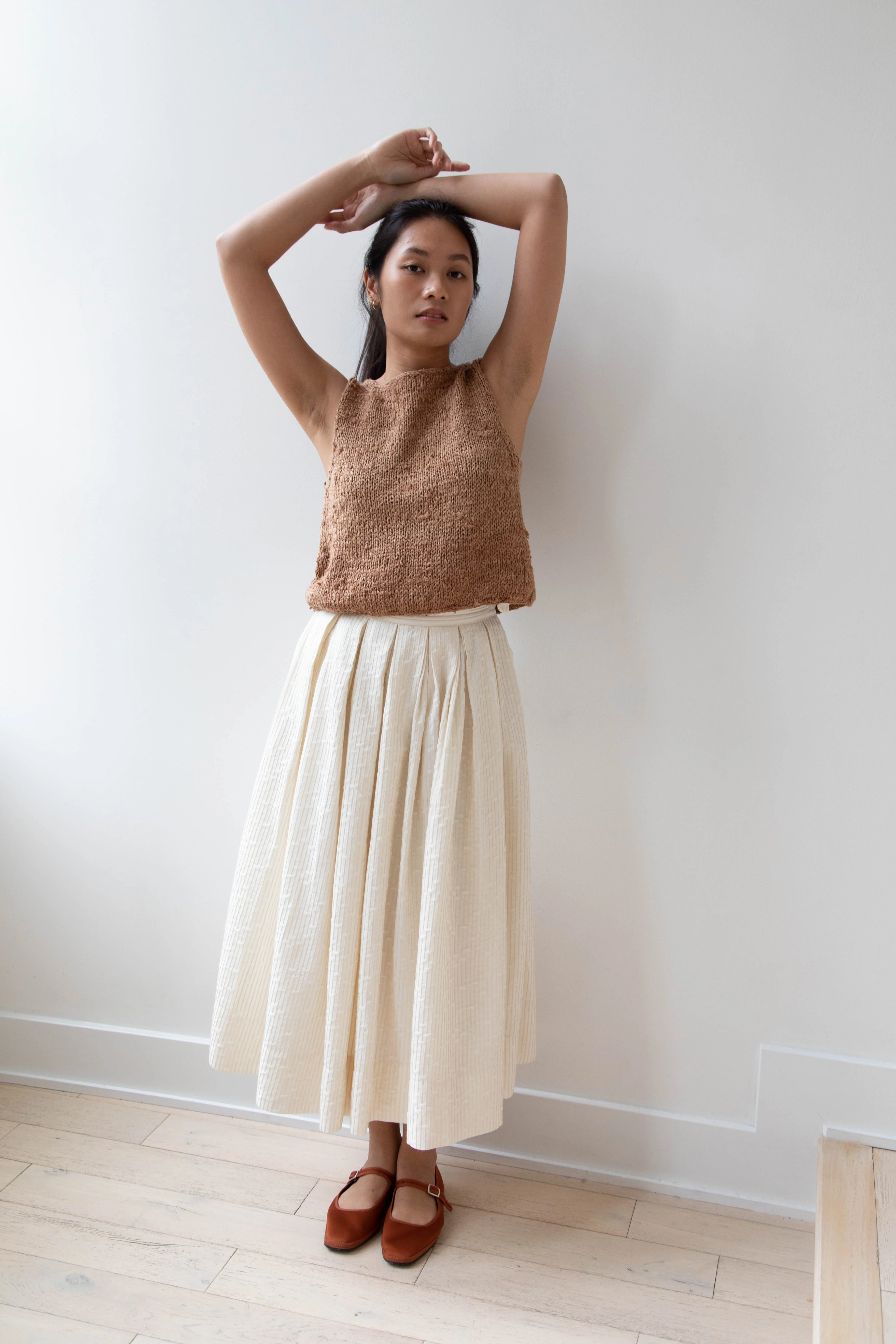 Nitto | Hand Knit Guache Vest in Caramel Silk - Image 31